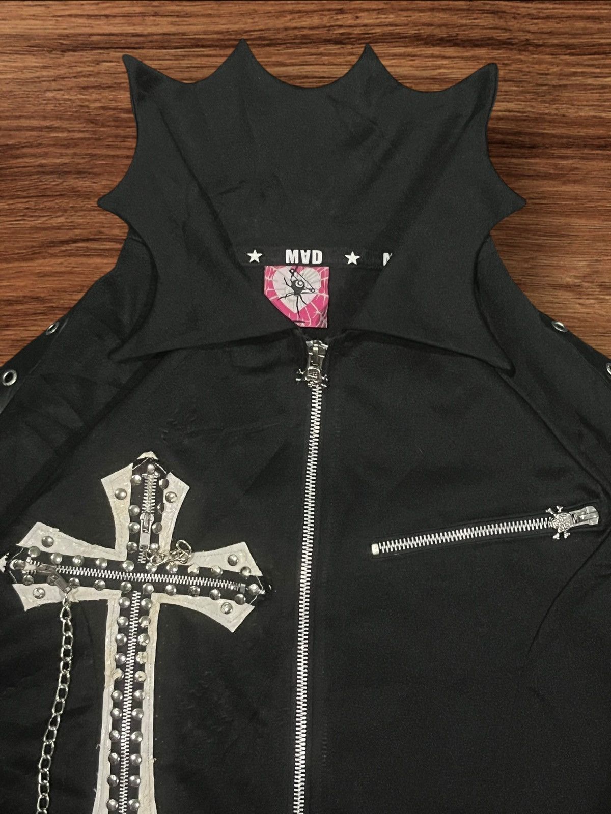 Japanese Brand × Seditionaries Mad Girl Long Black Crosses Gothic Steampunk Dead Soul Coat Size S / US 4 / IT 40 - 8 Thumbnail