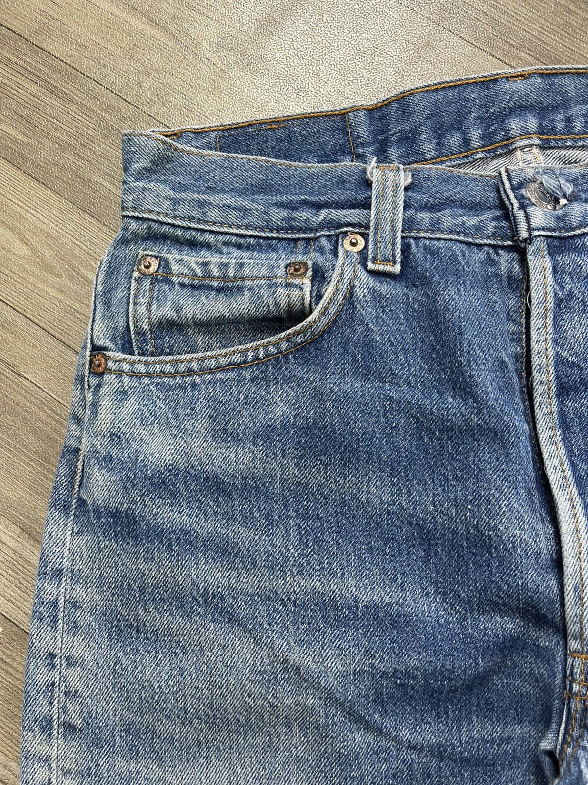 Levi's Vintage Clothing 🇺🇸1990s Vintage Levis 501 31x33 Straight Leg Blue Jeans Size US 29 - 6 Thumbnail