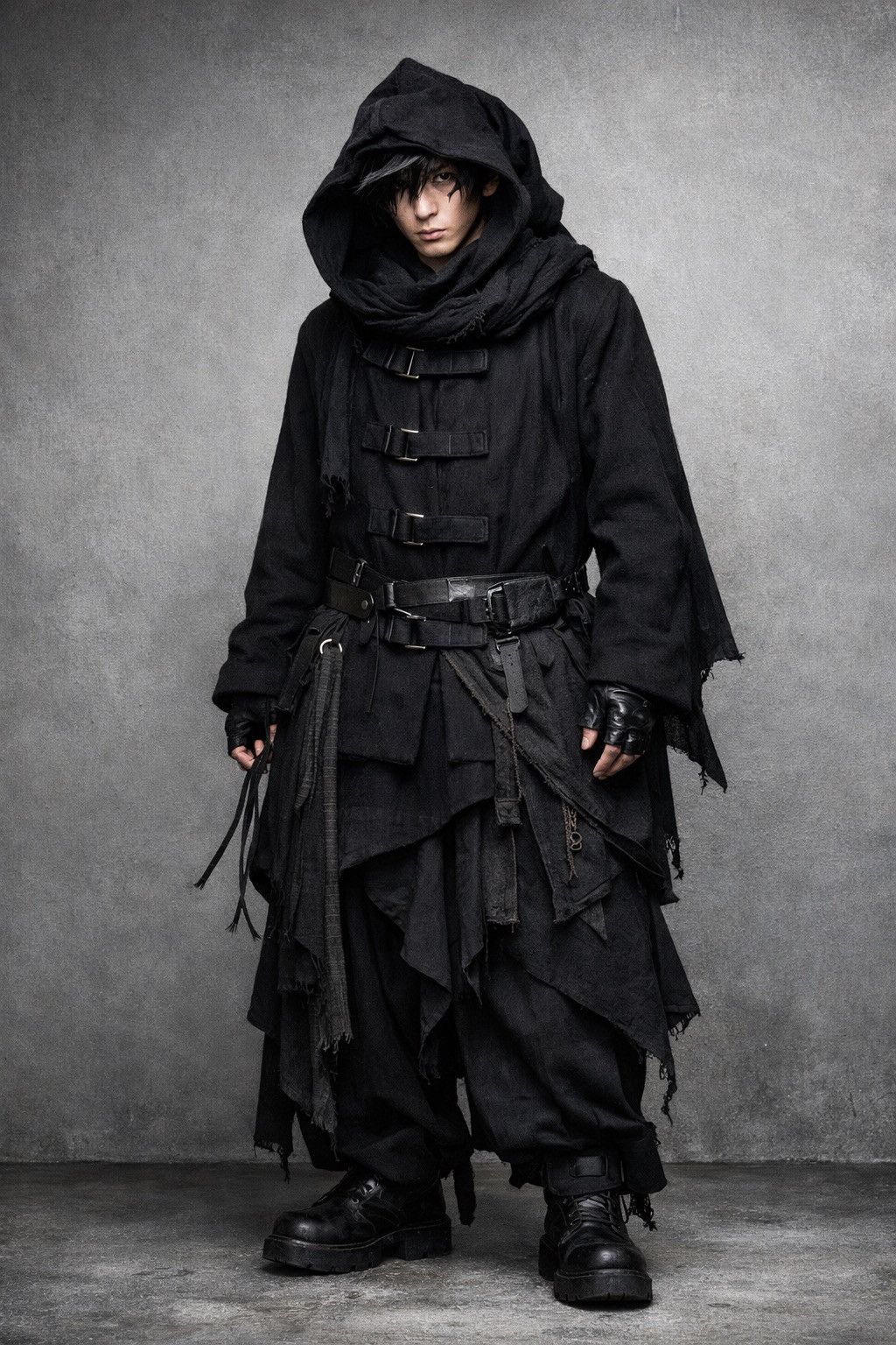 Y's for Men JAPAN DESIGNER AVANTGARDE STYLE LONG JACKETWITH HOODIES Size US M / EU 48-50 / 2 - 1 Thumbnail