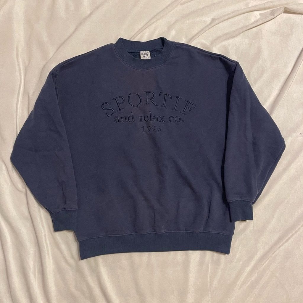 PRINCESS POLLY Princess Polly Sportif navy blue sweater size S Size XS / US 0-2 / IT 36-38 - 1 Thumbnail