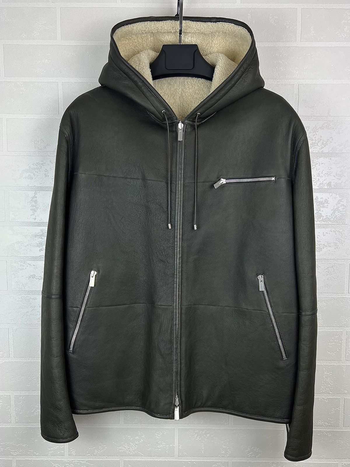 Hermes HERMES Jacket Leather Reversible Lambskin Sheepskin Men’s Size US XL / EU 56 / 4 - 1 Thumbnail