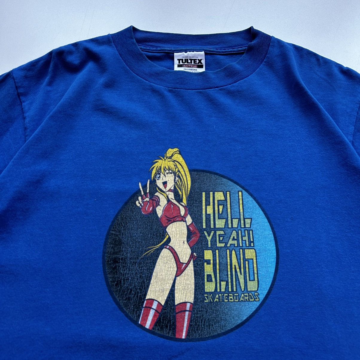Hook-Ups × Vintage Vintage 90s Hell Yeah Blind Skateboards Graphic T Shirt Rare Size US M / EU 48-50 / 2 - 2 Thumbnail