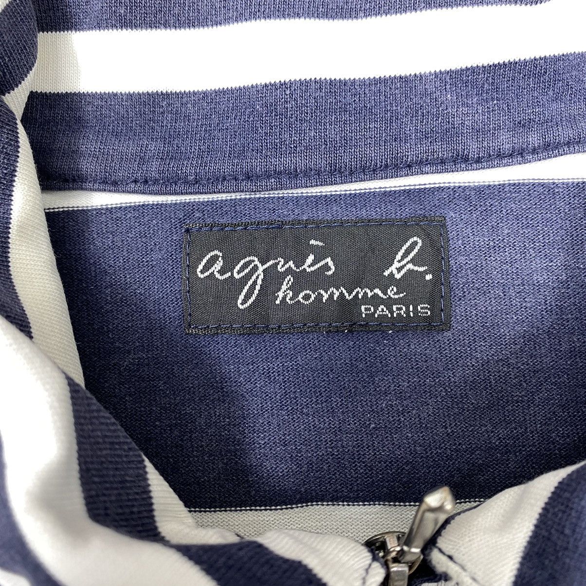 agnes b. AGNES B. PARIS Homme Half Zipper Stripes Collar Size US S / EU 44-46 / 1 - 4 Thumbnail