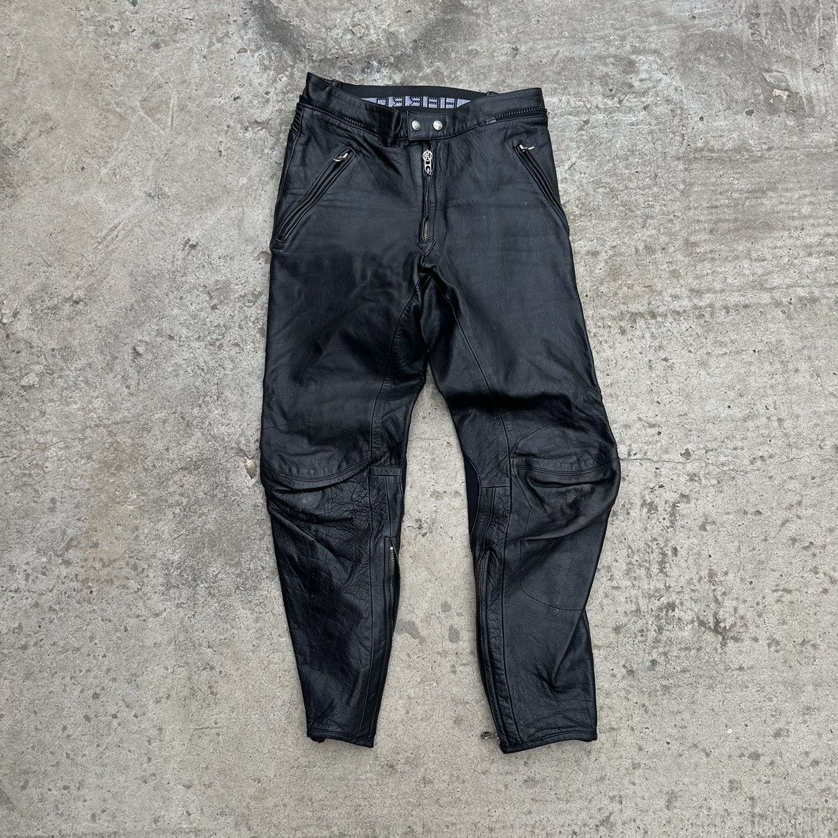 Leather × Vintage Vintage Moto Leather Pants Size 34 Style USA 00s Size US 34 / EU 50 - 1 Thumbnail