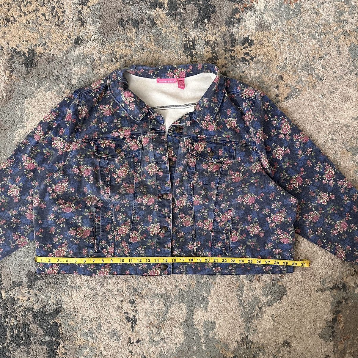 Vintage Floral Denim Jacket Size US XXL / EU 58 / 5 - 4 Thumbnail