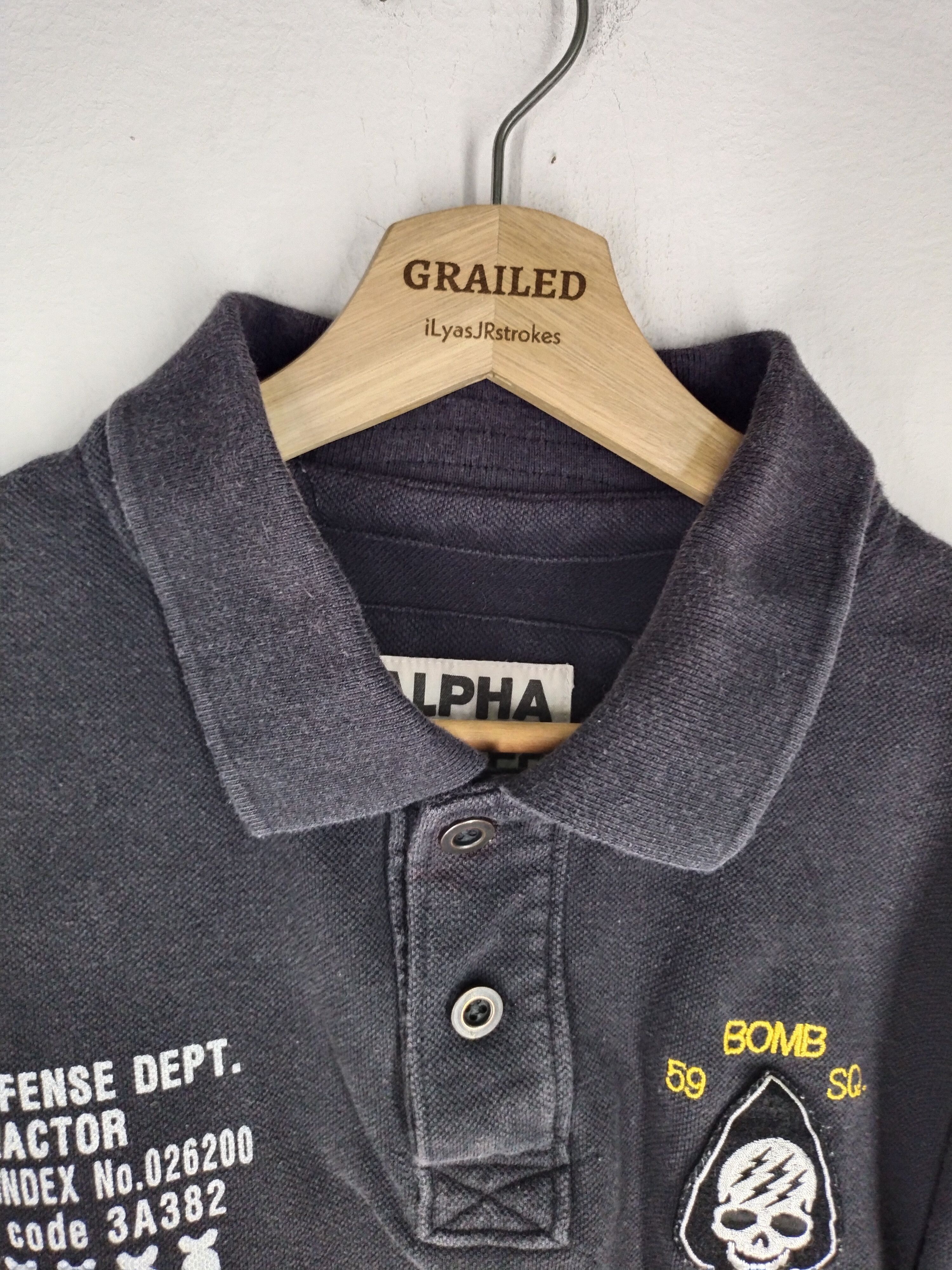 Alpha Industries Vintage Alpha Industries Collar Shirt Tee Size US M / EU 48-50 / 2 - 13 Thumbnail