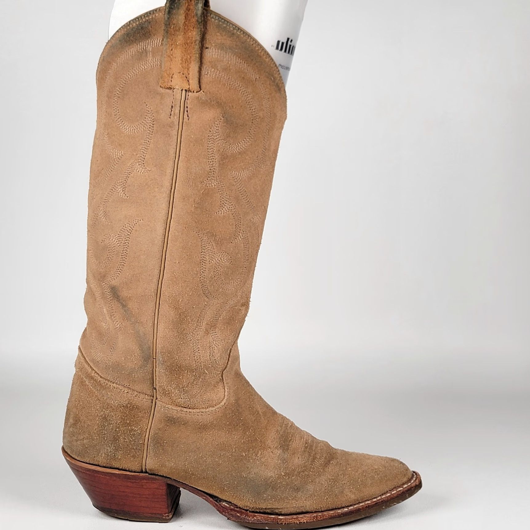 Tony Lama Tony Lama Boots Cowboy Ranchwear Boots Western Outpost 13" Brown Suede Almond Toe Pull On Men 5.5 B Casual Workwear Mens Size US 6 / EU 39 - 3 Thumbnail