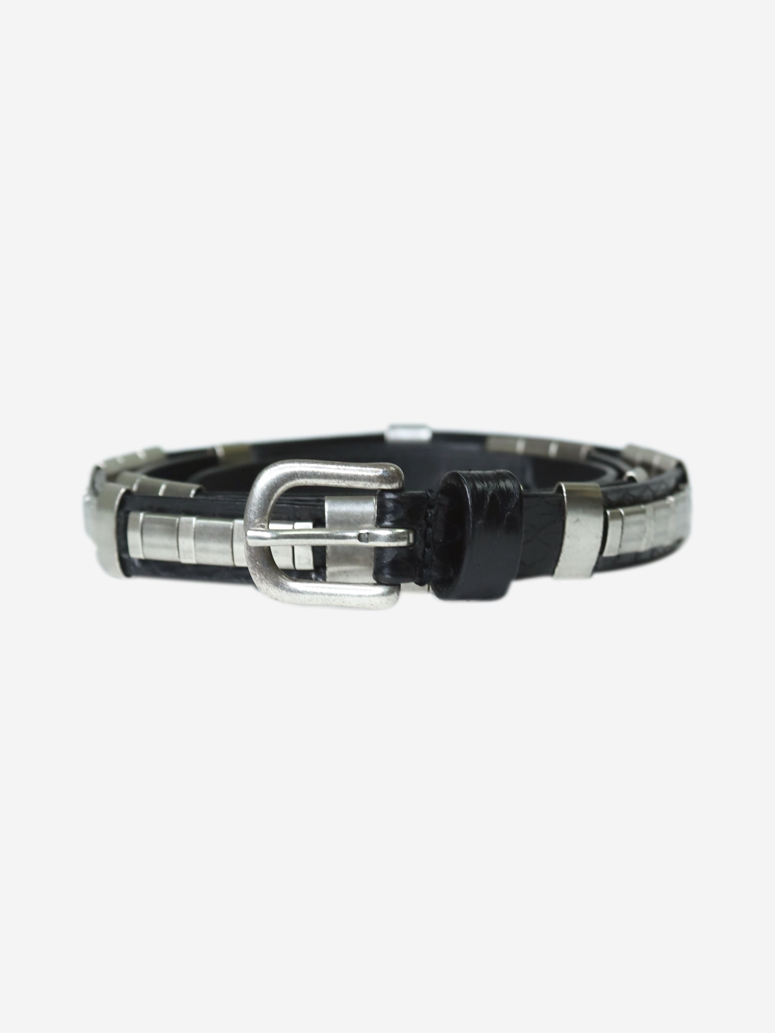 Black metal belt - size