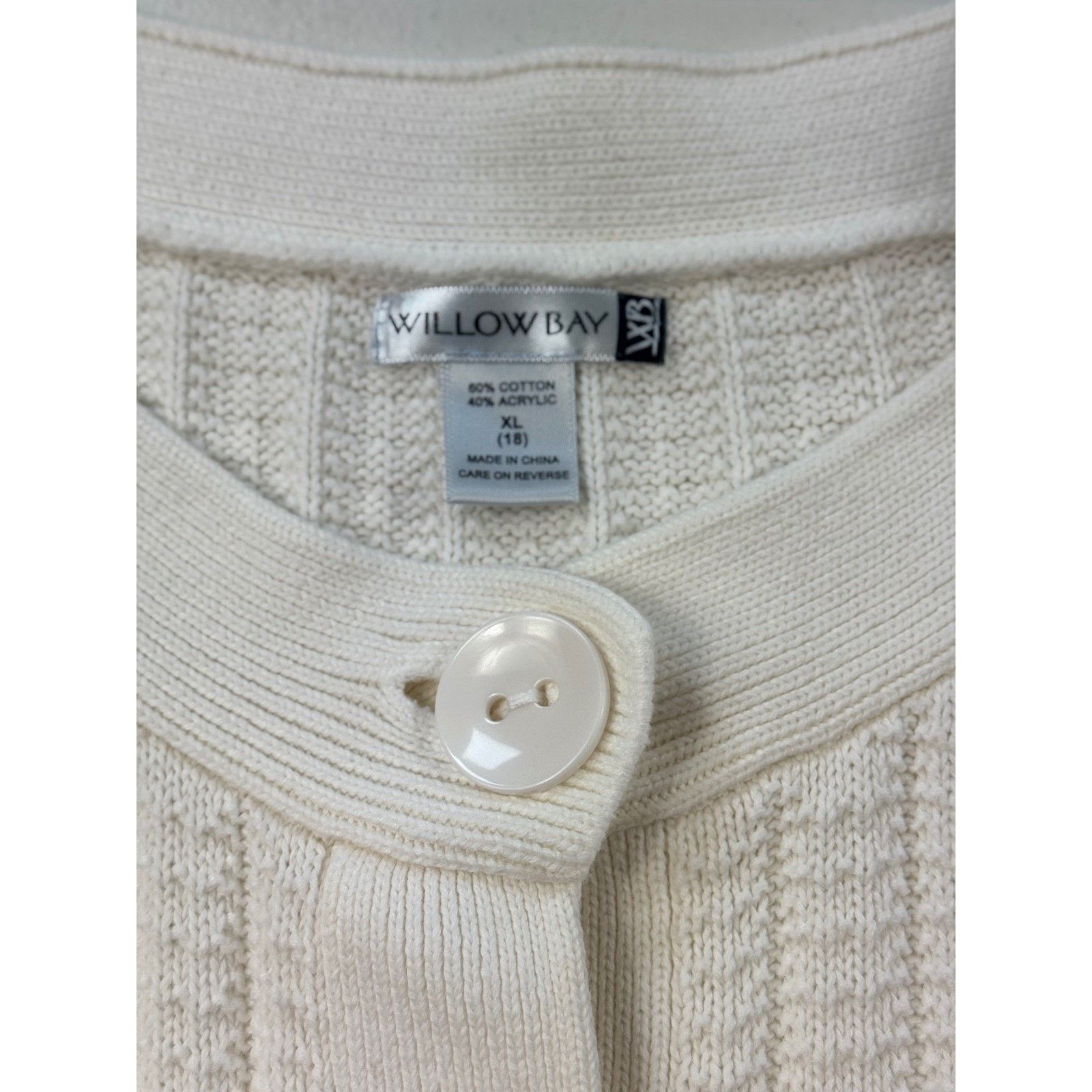 & Other Stories Willow Bay Button Front Cardigan Women's XL Cream Cotton Size XL / US 12-14 / IT 48-50 - 6 Thumbnail