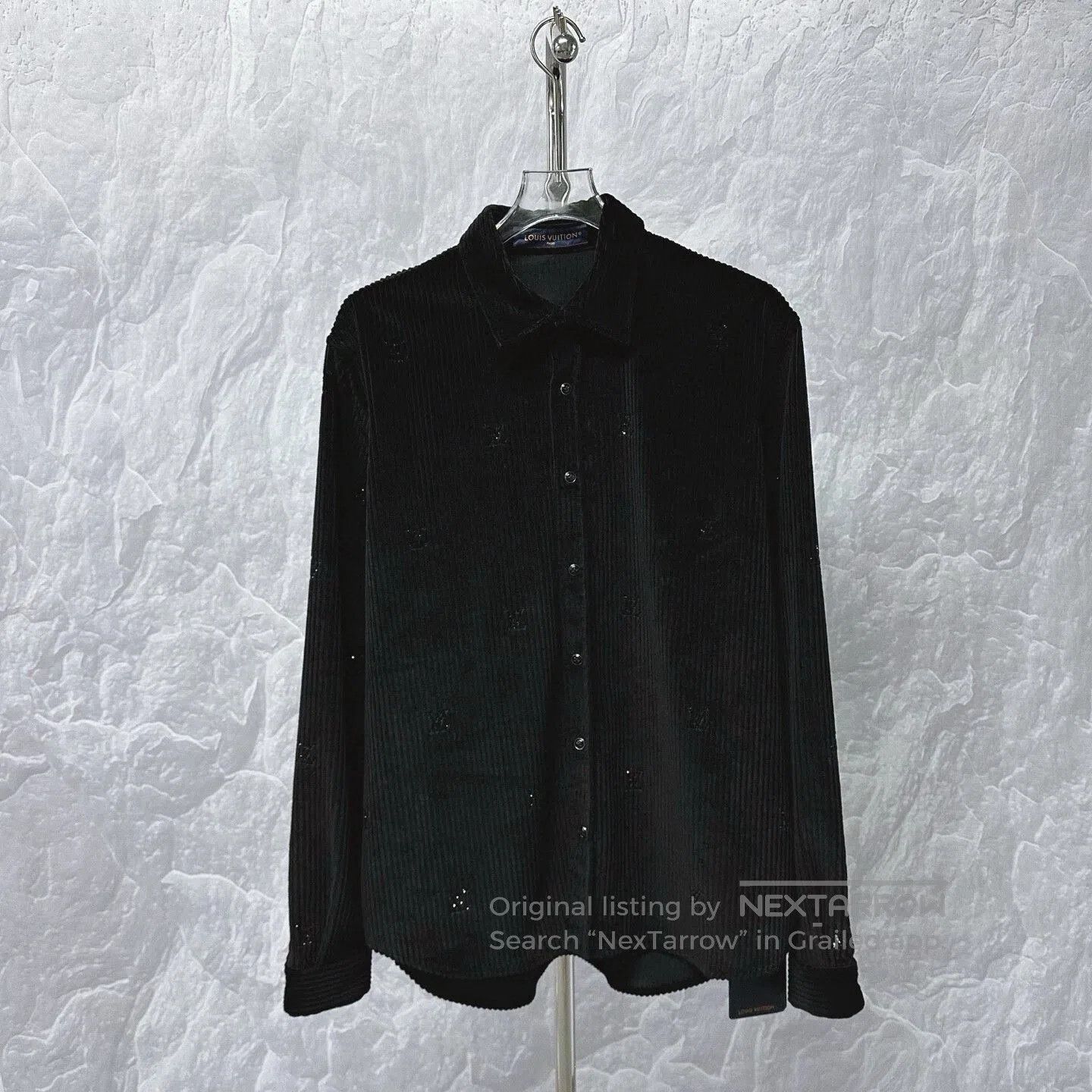 Louis Vuitton Louis Vuitton SS25 Corduroy Rhinestone Long-Sleeve Shirt. Size US XL / EU 56 / 4 - 1 Thumbnail