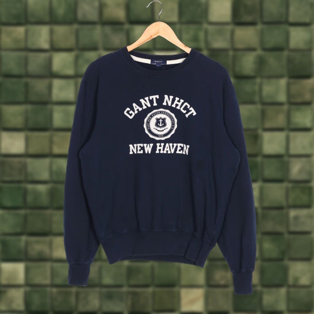 Gant GANT Crew Pullover Sweatshirt Men L Blue VR3752 Size US L / EU 52-54 / 3 - 1 Thumbnail