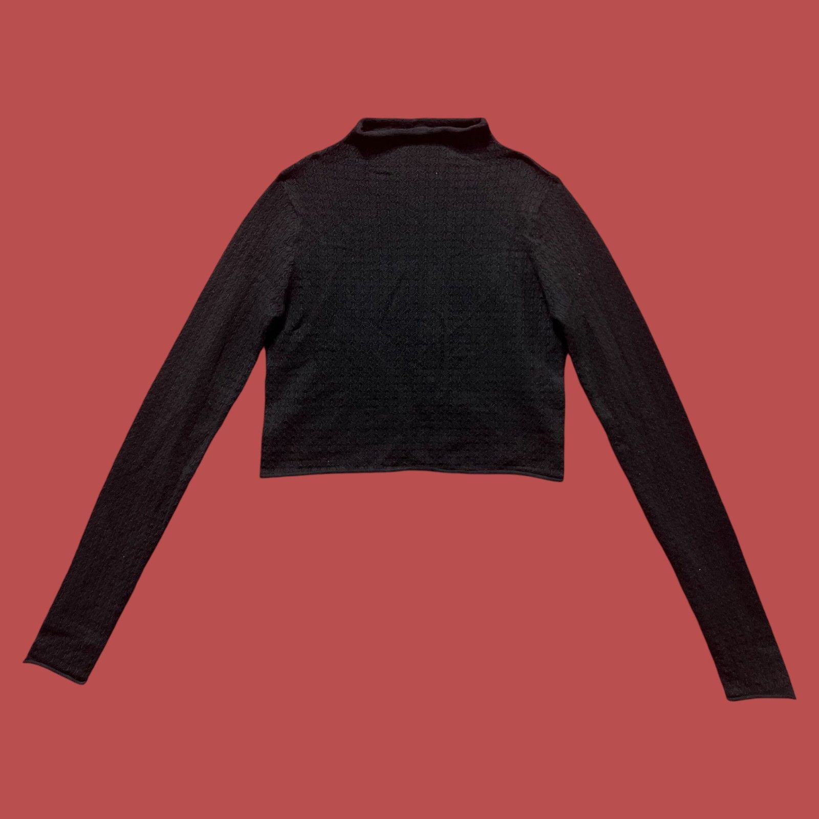 Other Wild Fable - Women's Mock Turtleneck Pointelle Pullover Swea Size XS / US 0-2 / IT 36-38 - 4 Thumbnail