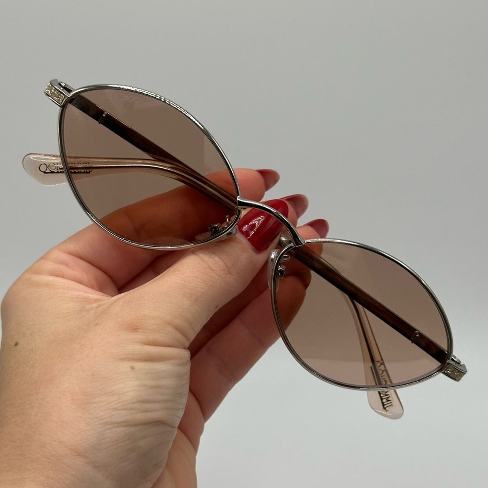 Jimmy Choo JIMMY CHOO SUNGLASSES Sonny/S 9F6 Peach Palladium with Chain Size ONE SIZE - 8 Thumbnail