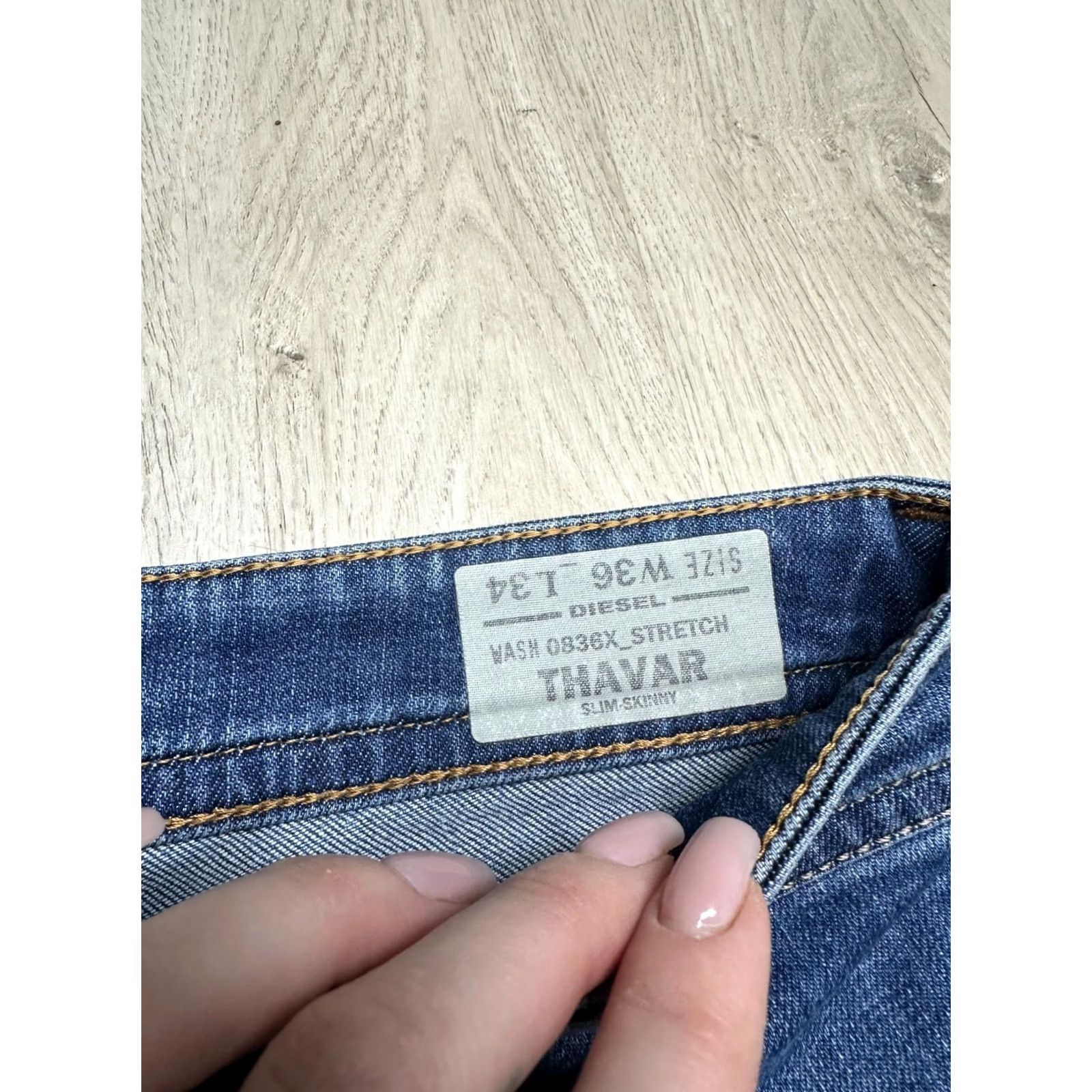 Diesel Diesel Thavar Jeans Pants Denim Slim Regular 36 Mens Blue Cotton 34in Inseam 89cm 116cm 48cm Waist Band Boys? Size US 36 / EU 52 - 5 Thumbnail