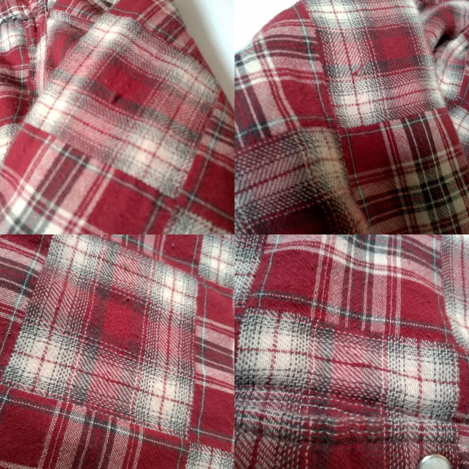Lucky Brand Lucky Brand Shirt Western Flannel Patchwork Print Pearl Snap L Read Men Large Red Cotton Plaid Cowboy Workwear Sweatshirt? Size US L / EU 52-54 / 3 - 11 Thumbnail