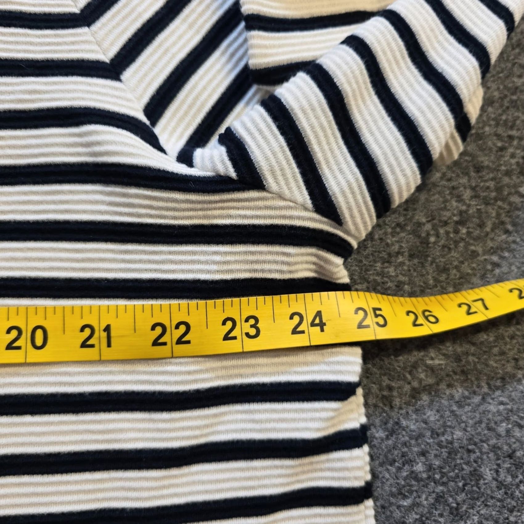 J. Jill J. Jill Top Womens 2X White Black Striped Knit Ribbed Stretch Capsule Casual Shirt Womens Size XXL / US 16-18 / IT 52-54 - 5 Thumbnail