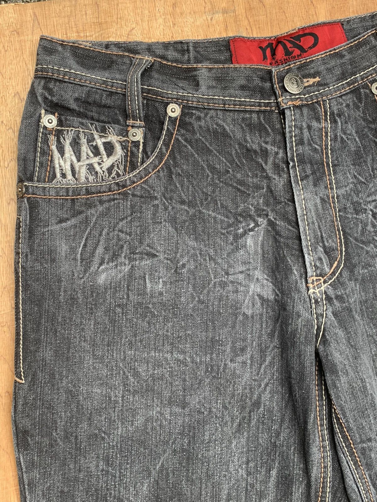 Art Comes First Mad Fashion Embroidered and Paint Print Denim Pants Size US 32 / EU 48 - 11 Thumbnail