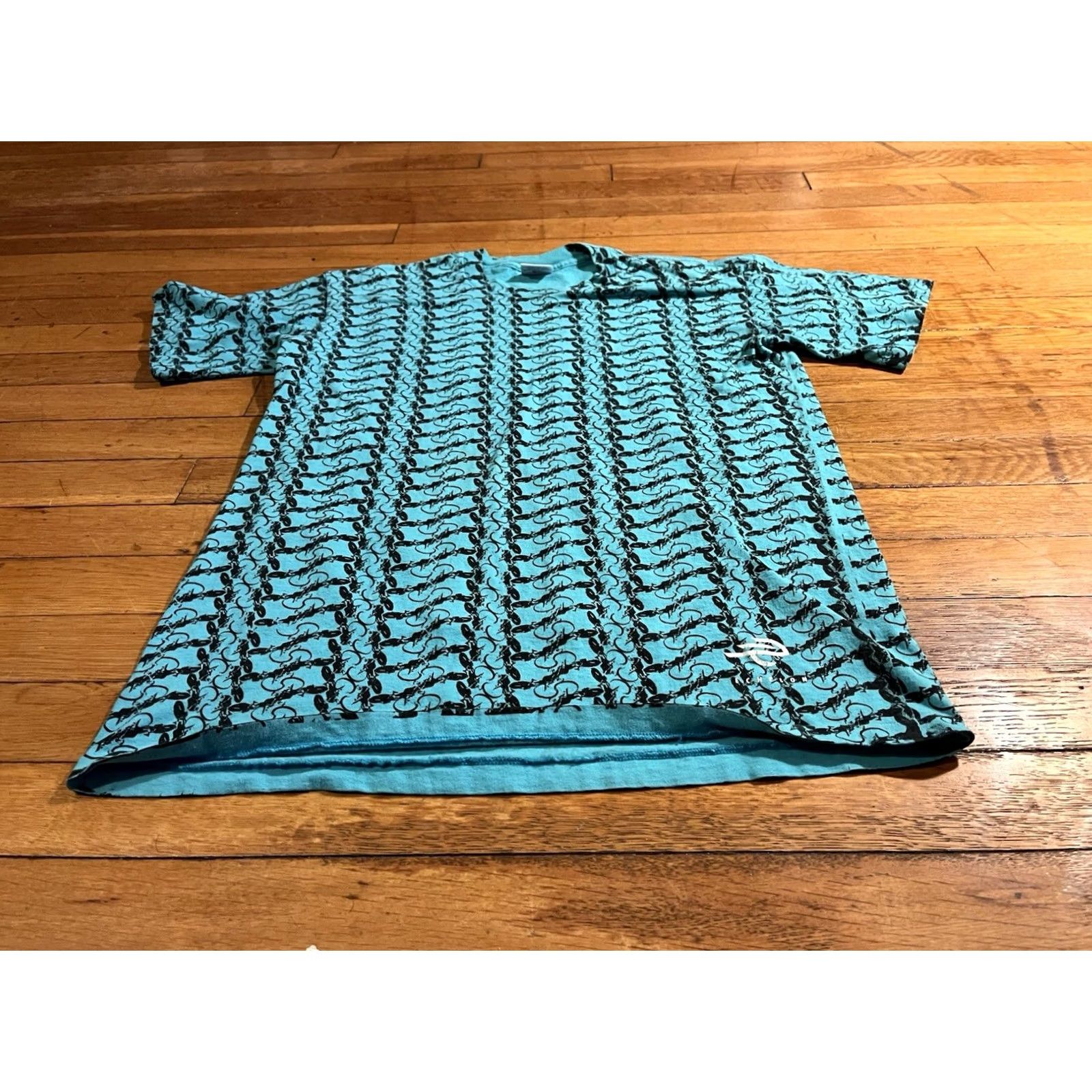 Nike VINTAGE Nike Echelon Bicycle All Over Print Shirt Men’s M Blue Black 90s Nike Shirt Mens M Blue Black 90s Size US M / EU 48-50 / 2 - 2 Thumbnail
