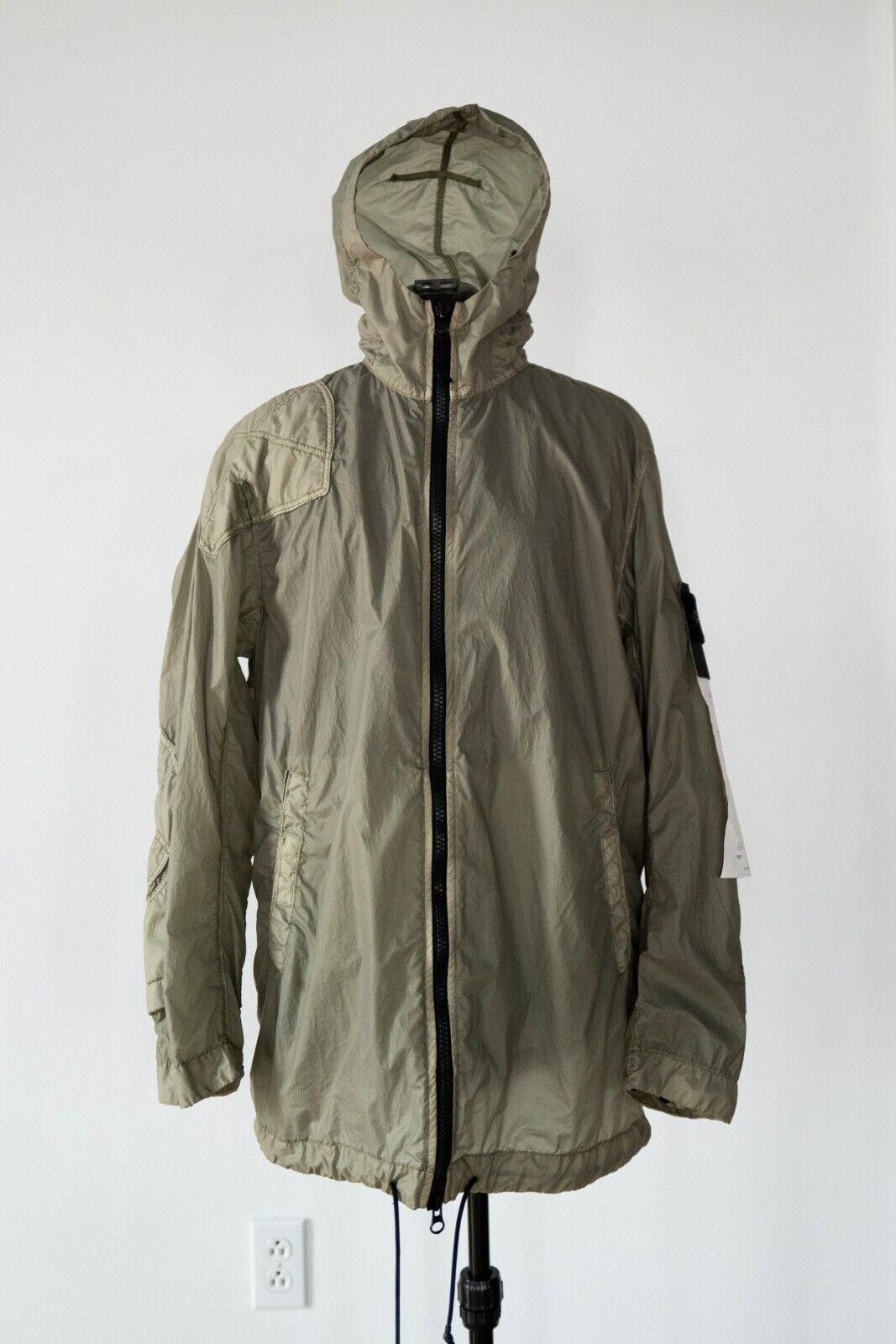 image of Stone Island NWT Lamy Velour Nylon Green Jacket Sz. M, Men's (Size Medium)