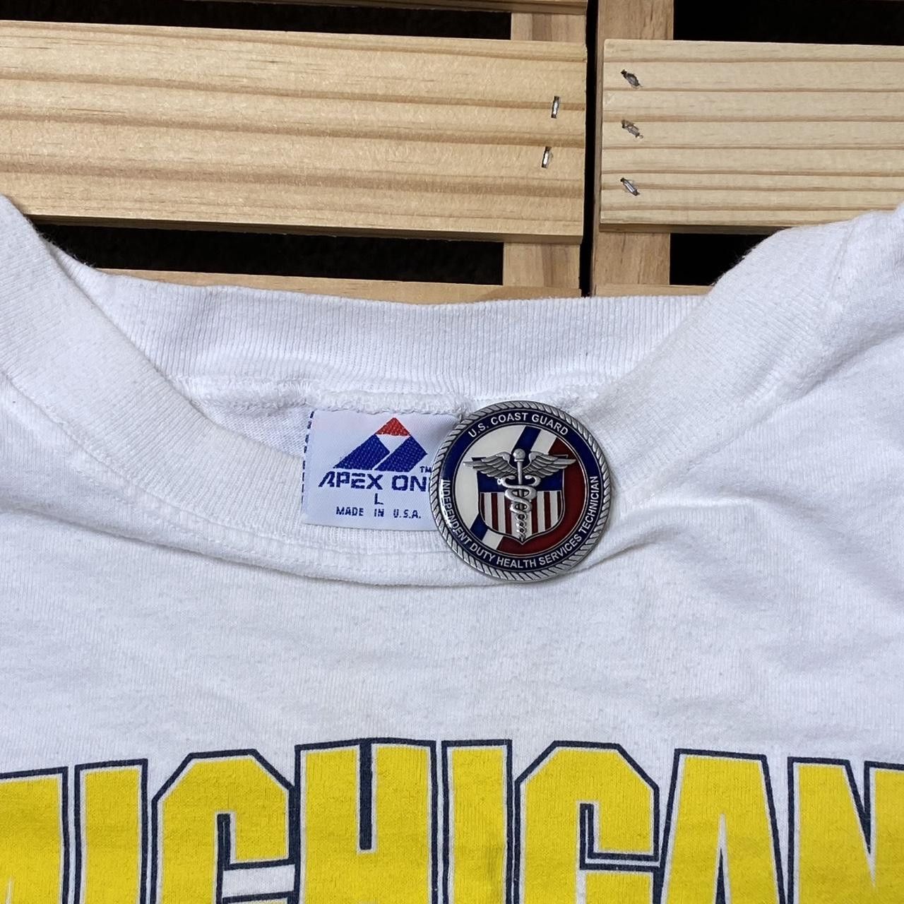 Apex One Vintage University of Michigan White College Tee Size Large Size US L / EU 52-54 / 3 - 3 Thumbnail