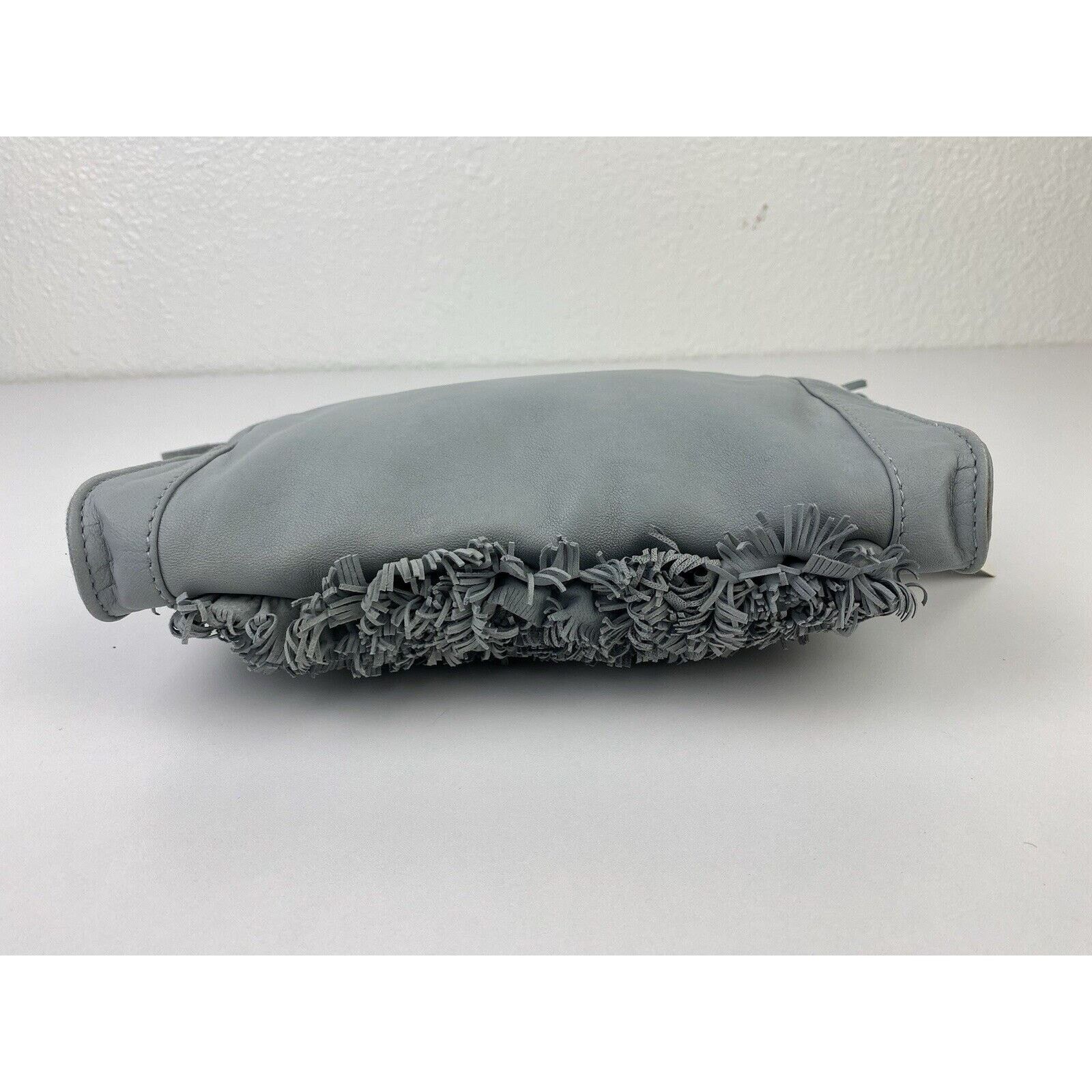 Anthropologie NWT Anthropologie Holding Horses Gray Leather Clutch Zip Size ONE SIZE - 5 Thumbnail