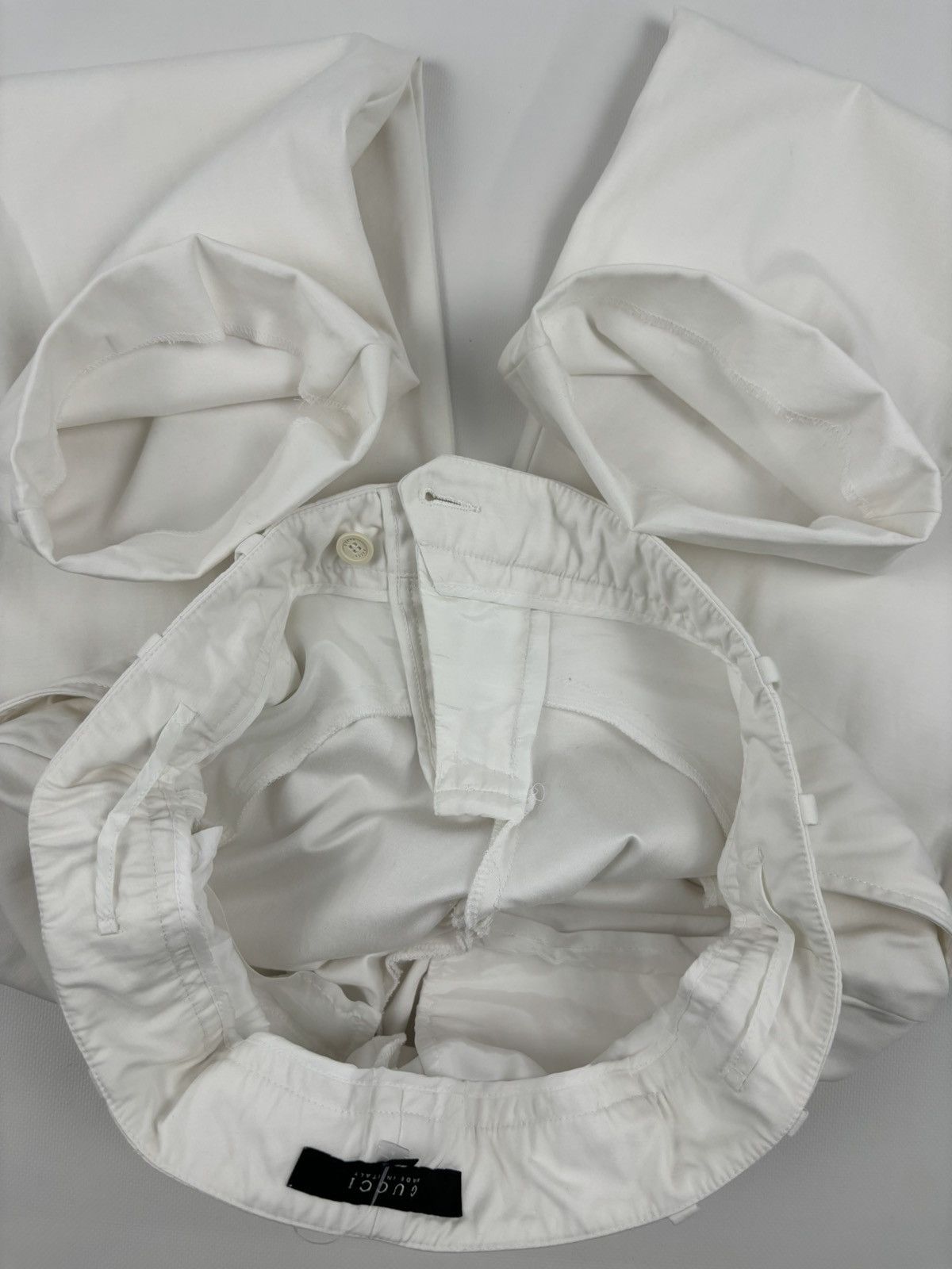 Gucci Rare Y2K TOM FORD Era Archive ITALY Off-White Straight Zip Pocket Pants Trousers Size 27" / US 4 / IT 40 - 20 Thumbnail