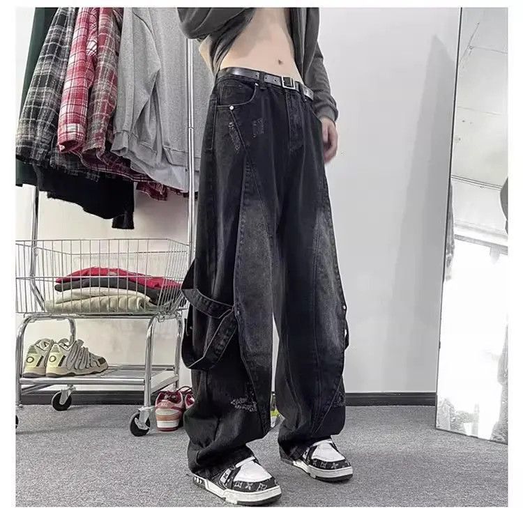 Japanese Brand Straight leg casual patchwork jeans Size US 32 / EU 48 - 5 Thumbnail