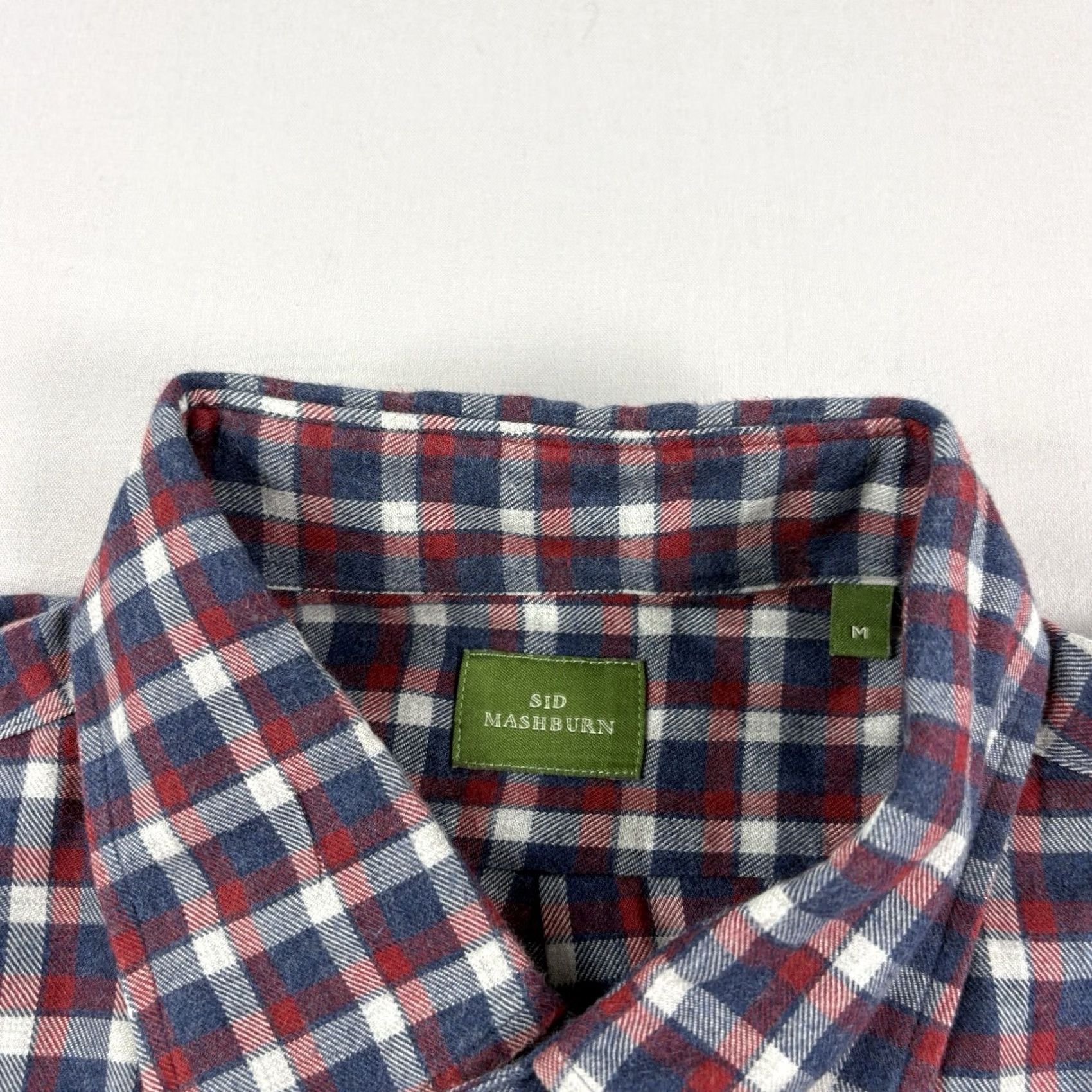 Sid Mashburn Sid Mashburn Flannel Shirt Mens M Blue Red Plaid Button-Up Casual Preppy Size US M / EU 48-50 / 2 - 4 Thumbnail