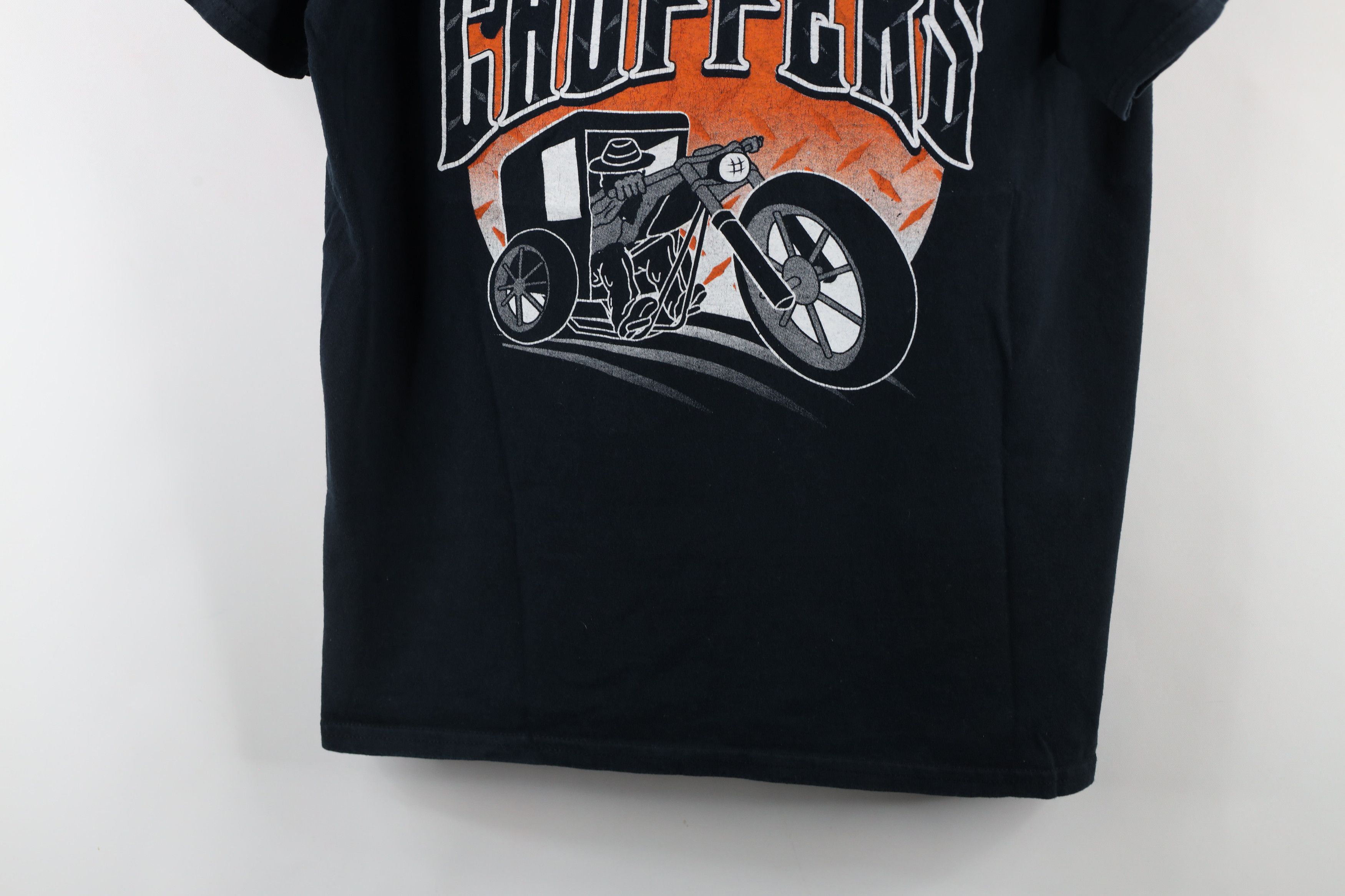 Vintage Vintage Streetwear Flames Amish Choppers Motorcycle T-Shirt Size US L / EU 52-54 / 3 - 3 Thumbnail