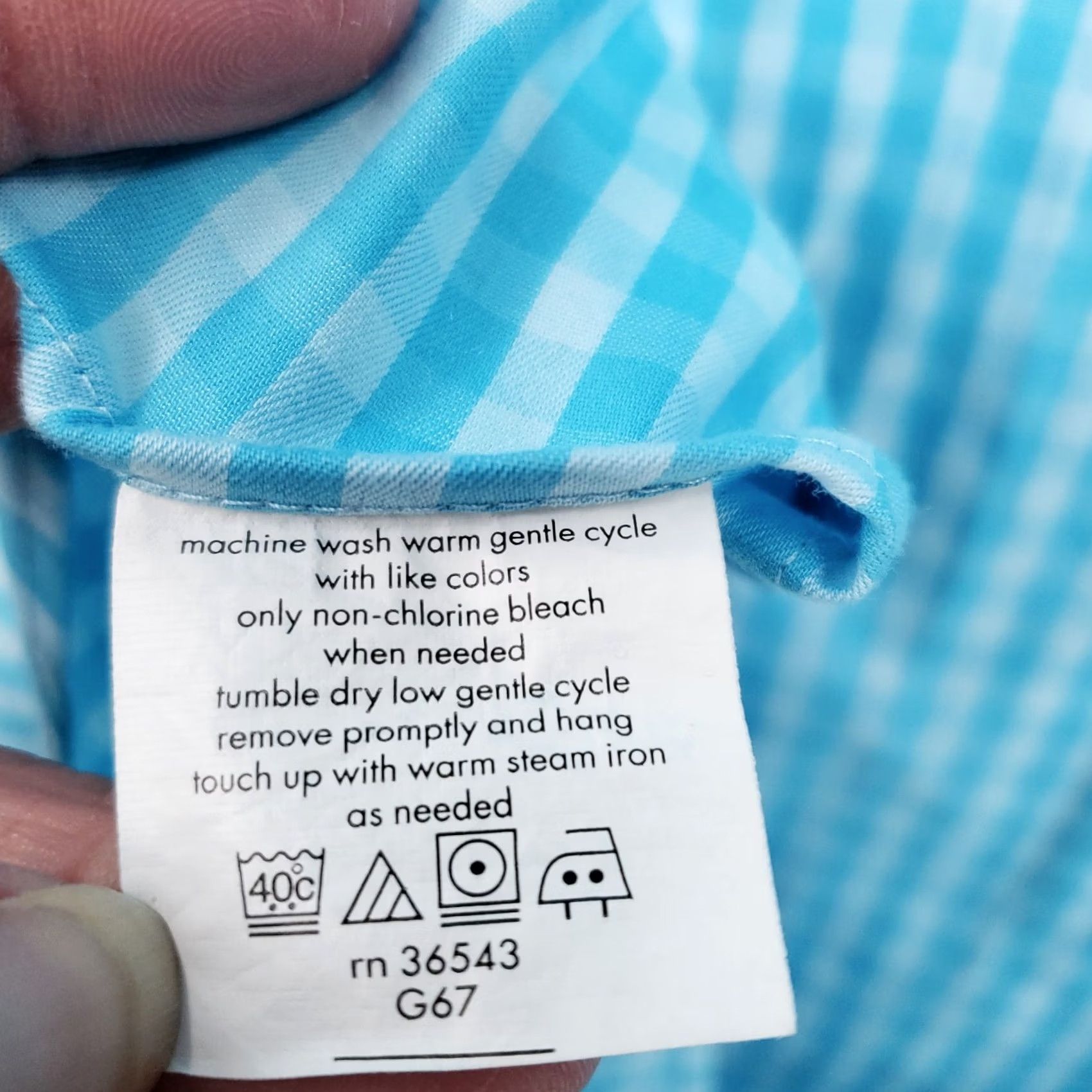 Kenneth Cole Kenneth Cole Reaction Shirt Mens L Blue Dress Button Check Non Iron Size 42R - 5 Thumbnail