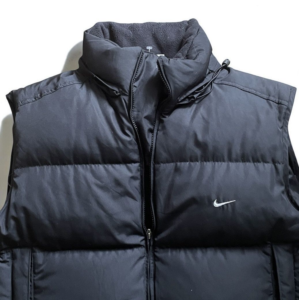 Nike × Vintage Vintage Nike Puffer Vest Jacket Y2K Black Size US L / EU 52-54 / 3 - 3 Thumbnail
