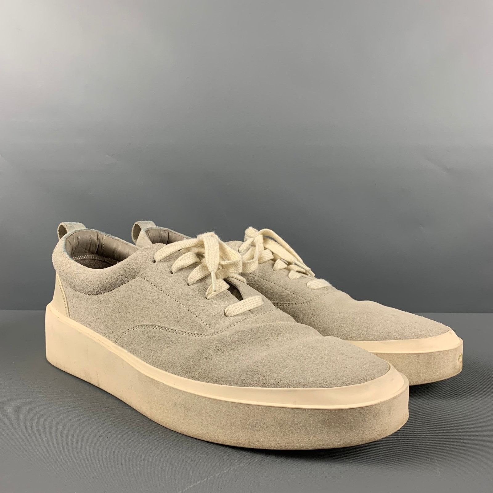 Fear of God FEAR OF GOD Size 12 Grey Solid Suede Lace Up Sneakers Size US 12 / EU 45 - 1 Thumbnail
