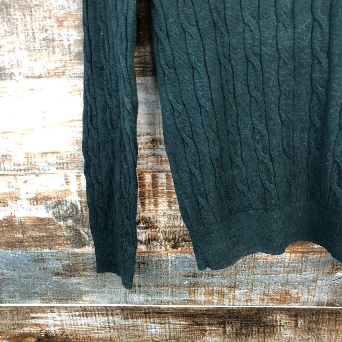 Homespun Knitwear × Japanese Brand Uniqlo japan Green cable Knitwear #A2181 Size M / US 6-8 / IT 42-44 - 15 Thumbnail