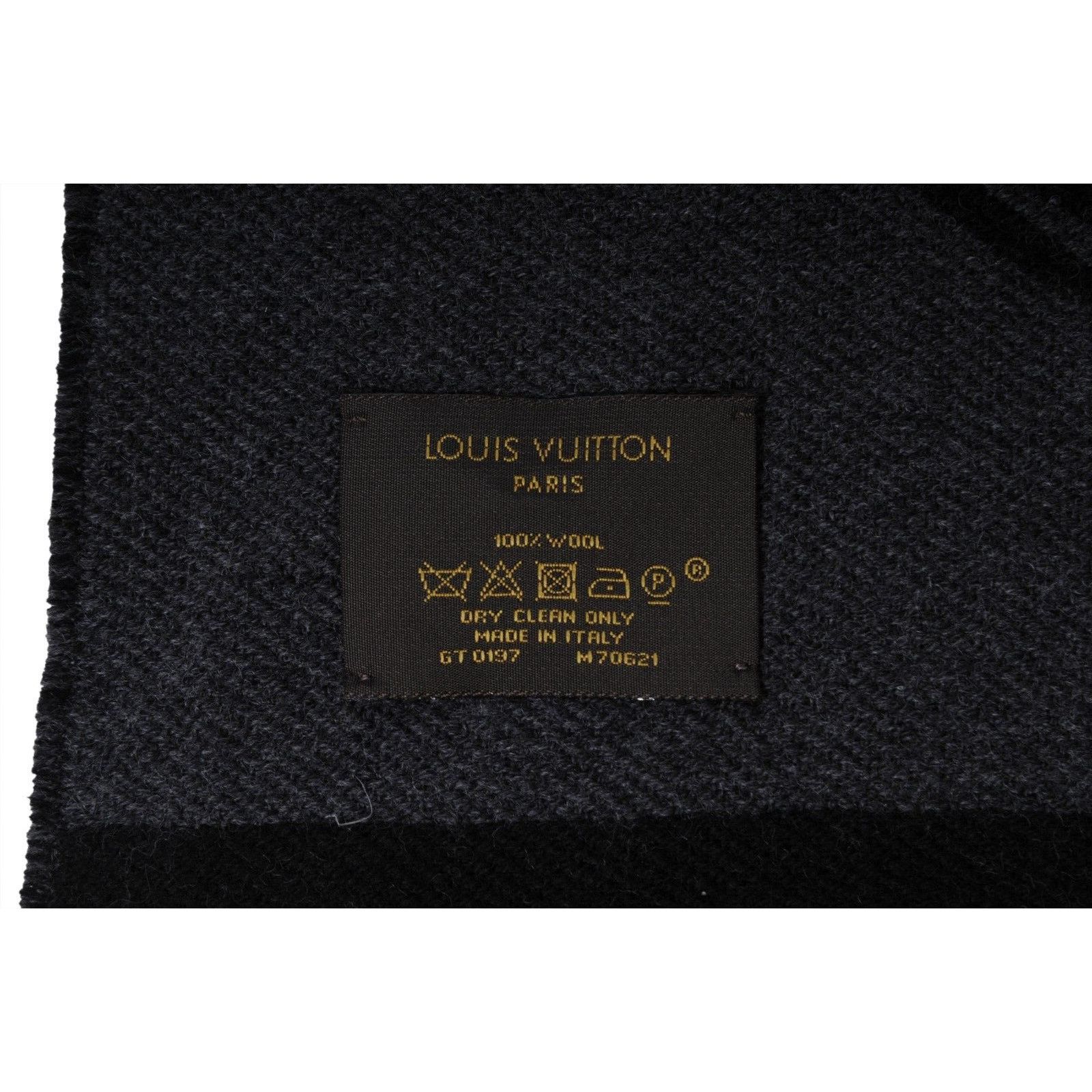 Louis Vuitton Lv Logo College University League Fringe Scarf Gray Black Size ONE SIZE - 10 Thumbnail
