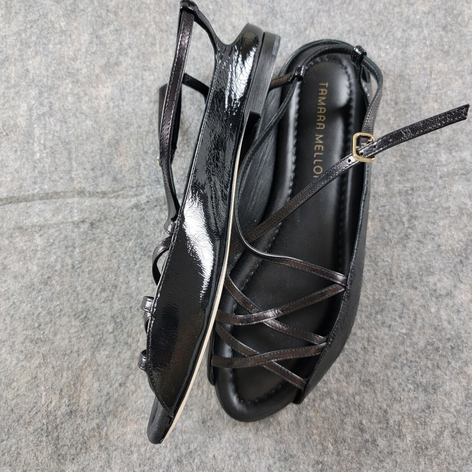 Tamara Mellon Tamara Mellon Napa Leather Ankle Strap Sandal Size US 8 / IT 38 - 4 Thumbnail