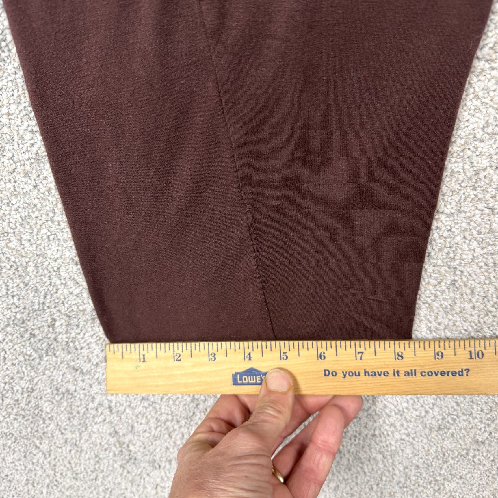 Vintage Newport News Womens Pants M 30x28.5 Brown Straight Pull On Lounge Travel Stretch Jersey Dress Size 32" / US 10 / IT 46 - 3 Thumbnail