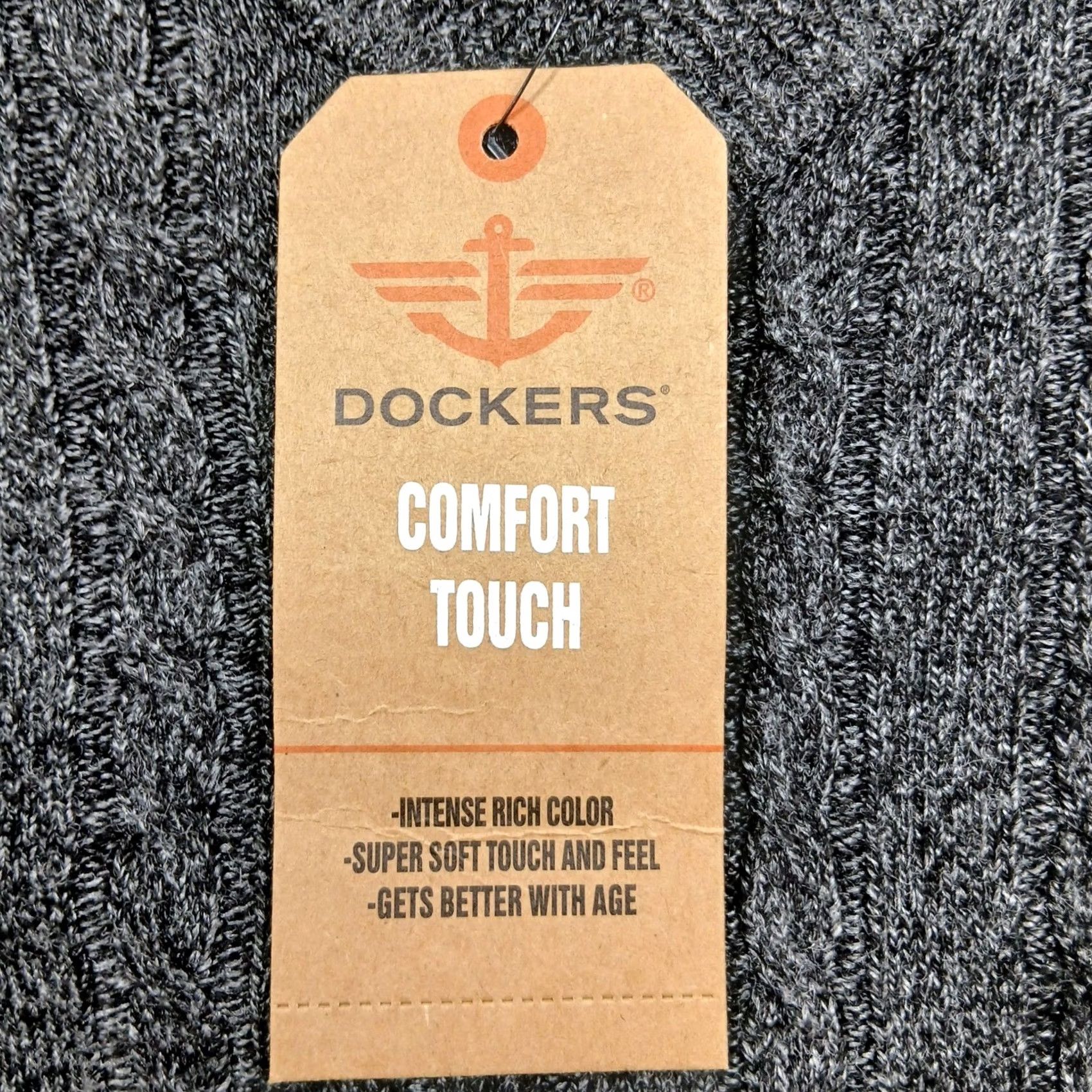 Dockers Dockers Men's Vest 3XL Gray Cable Knit Comfort Touch NWT V-Neck Sweater Vest, Bodywarmer, Classic, Casual, Workwear, Men’s, Knit, Fall Winter Size US XXL / EU 58 / 5 - 5 Thumbnail