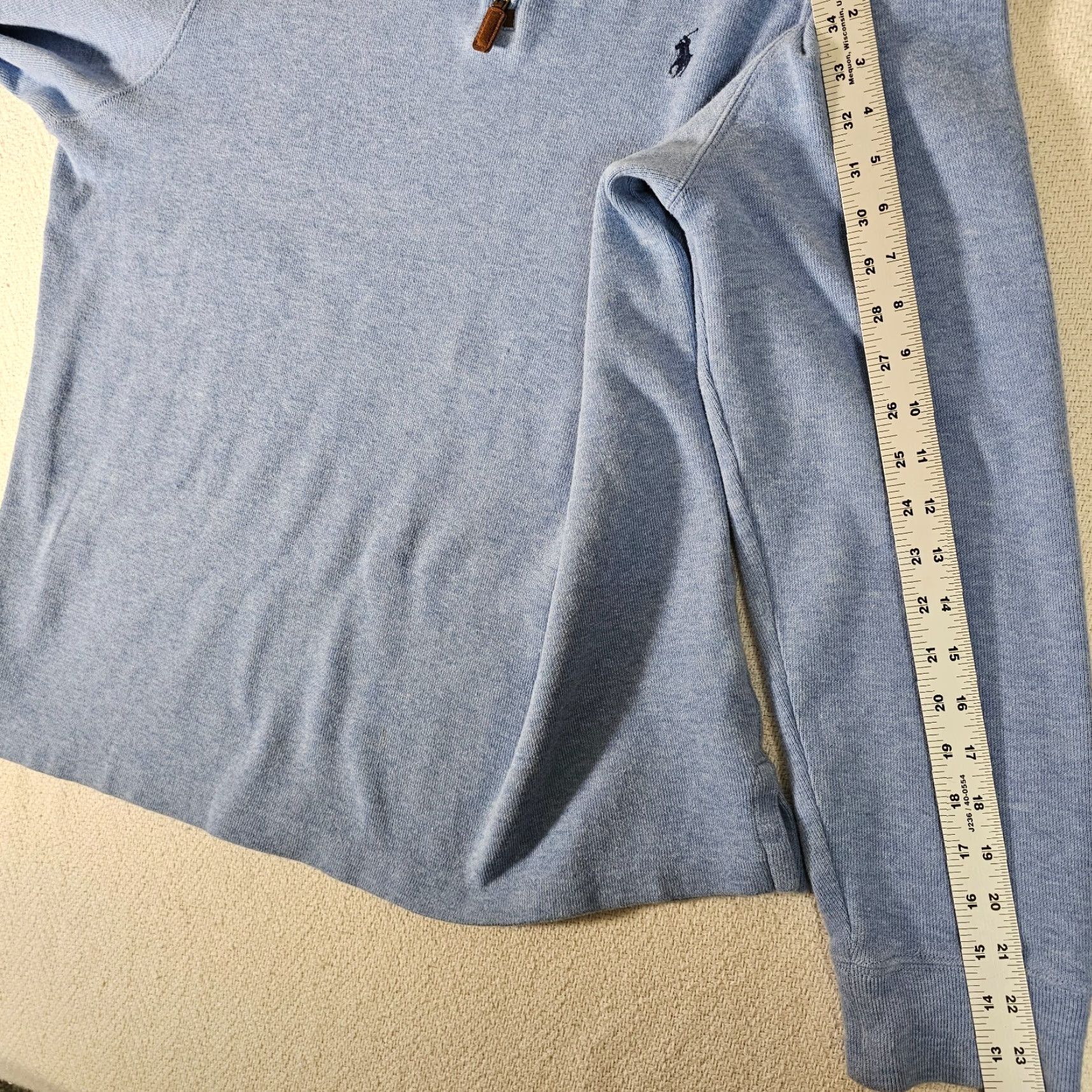Ralph Lauren Polo Ralph Lauren Sweater 1/4 Zip Cotton Knit Sky Blue Adult XL Mens Size US XL / EU 56 / 4 - 5 Thumbnail