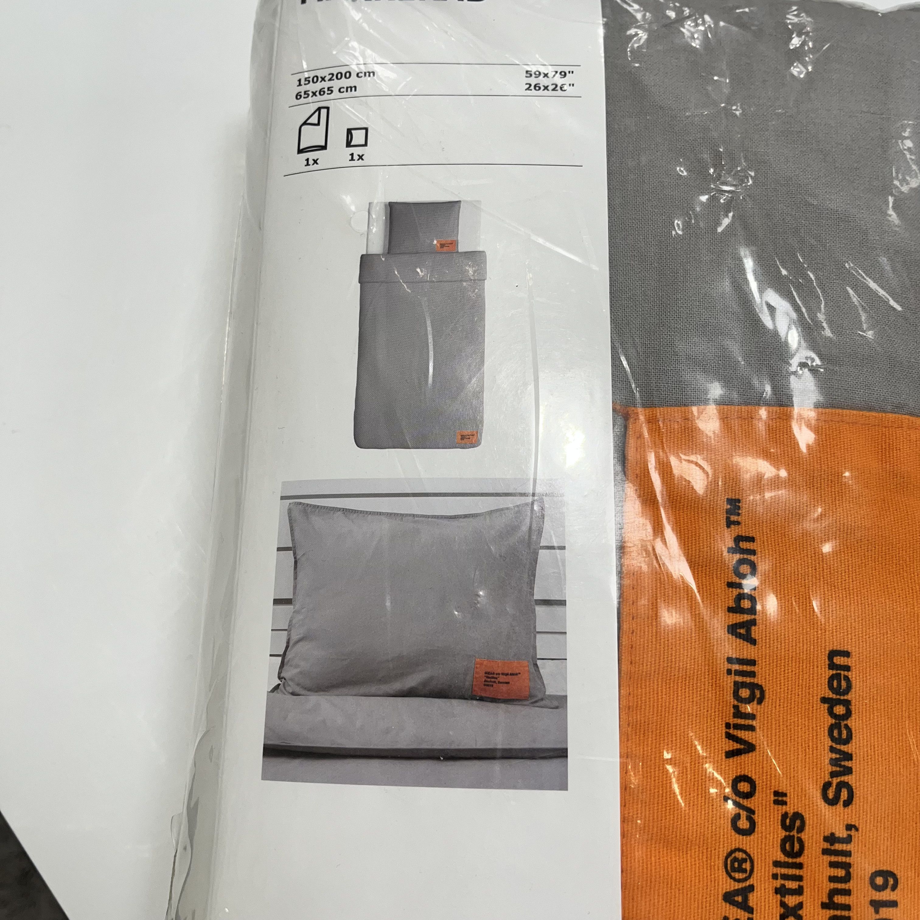 Ikea × Off-White × Virgil Abloh Virgil Abloh x Ikea Markerad Bedding (Full/Queen) Gray Size ONE SIZE - 3 Thumbnail