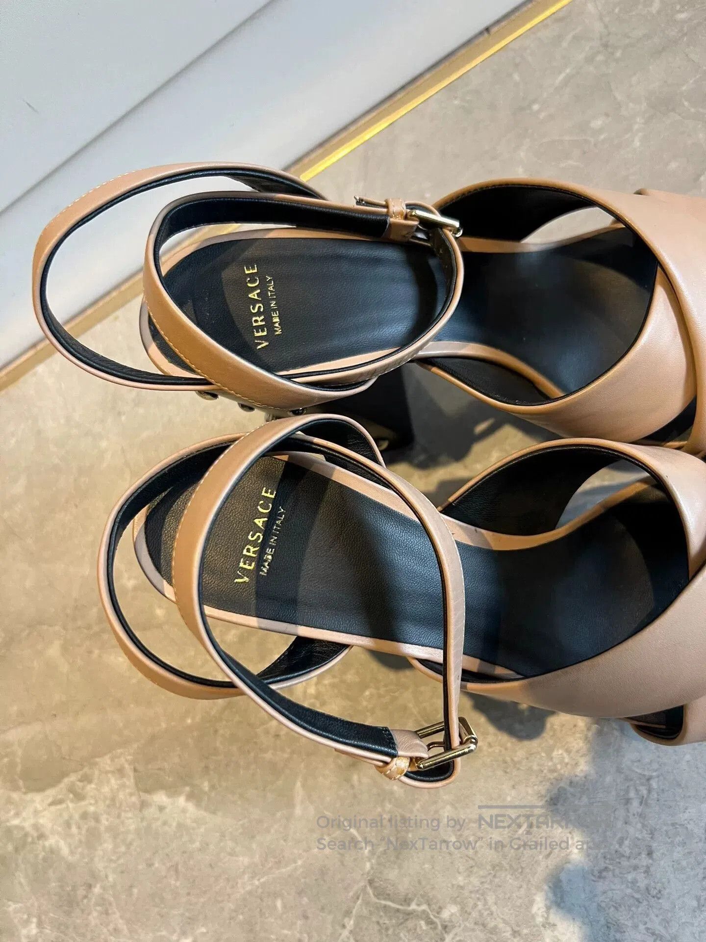 Versace Versace Leather High-Heel Sandals. Size US 6 / IT 36 - 8 Thumbnail