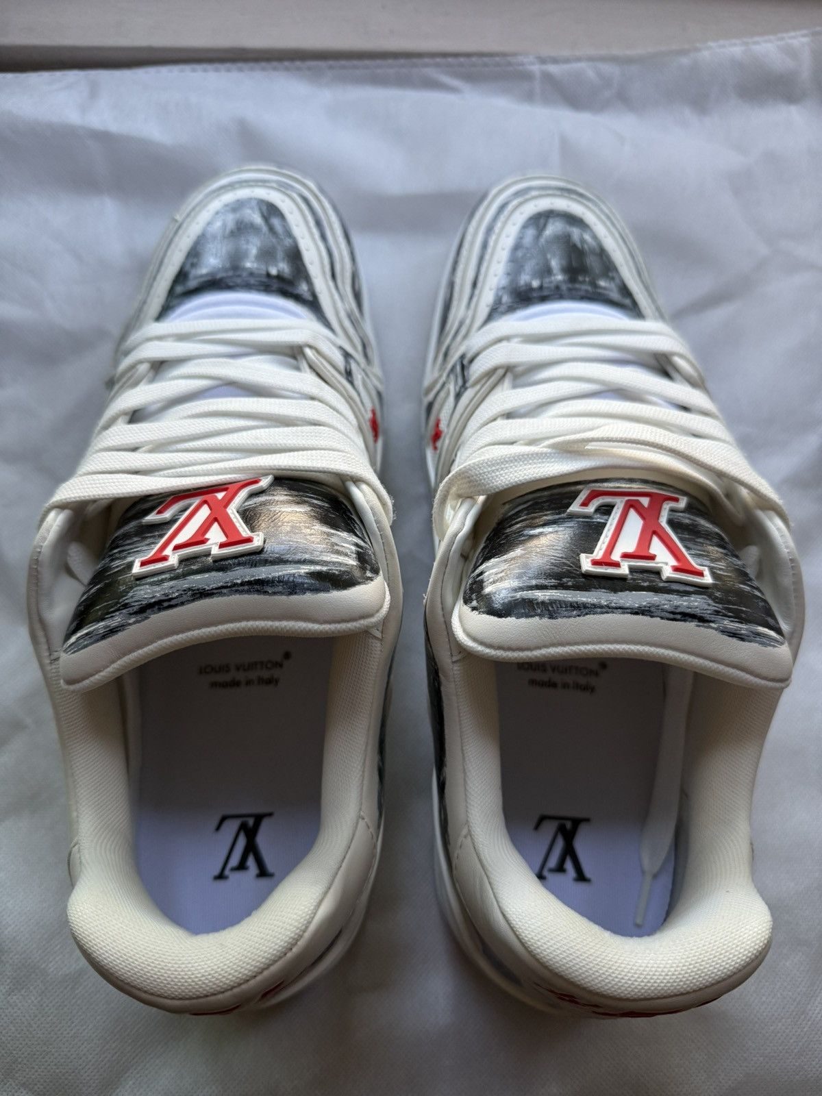Louis Vuitton Louis Vuitton LV Black/White Marker Sneaker Trainer Size US 11 / EU 44 - 5 Thumbnail