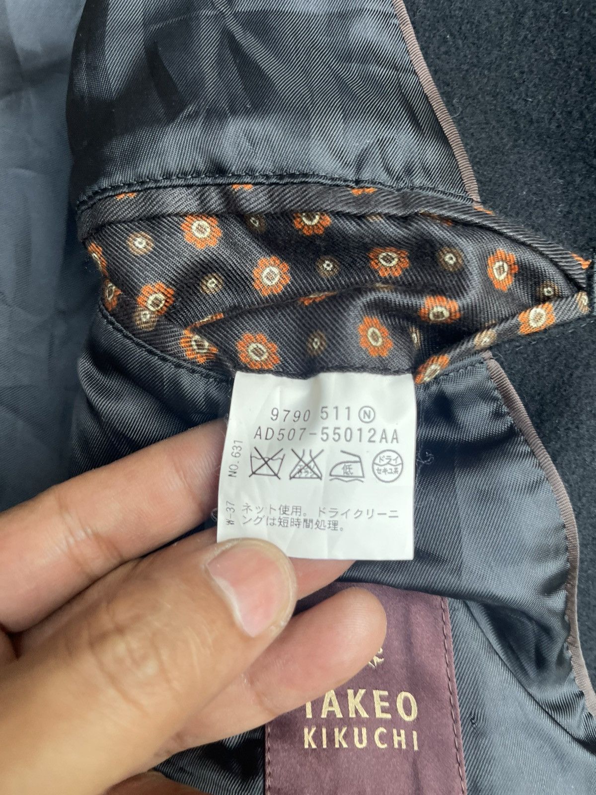 Takeo Kikuchi Takeo Kikuchi Black Jacket Patterned Lining, Strap Cuffs Size US S / EU 44-46 / 1 - 4 Thumbnail