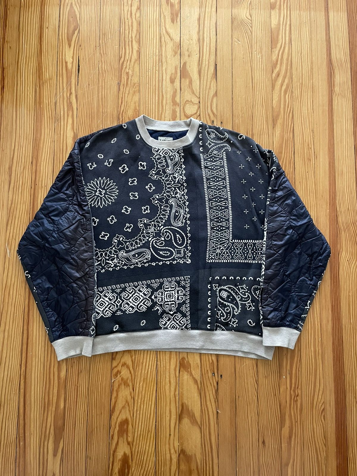 Kapital × Kapital Kountry Kapital Bandana Patchwork Print Bivouac Sweatshirt Black Size US L / EU 52-54 / 3 - 1 Thumbnail