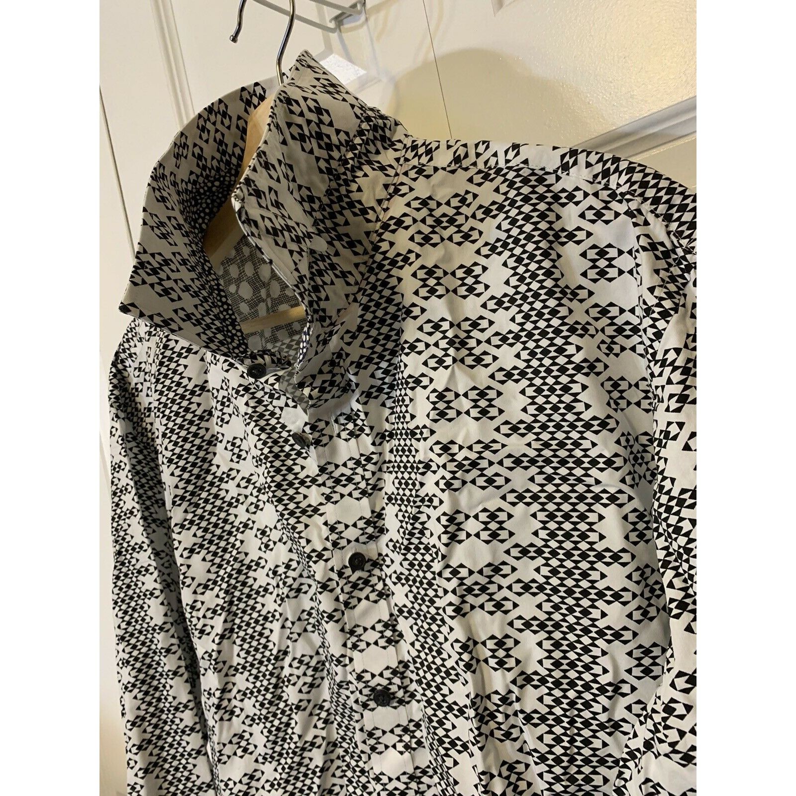 Other Bristol & Bull Men’s Sz XL Black White Geometric Shirt Size US XL / EU 56 / 4 - 1 Thumbnail