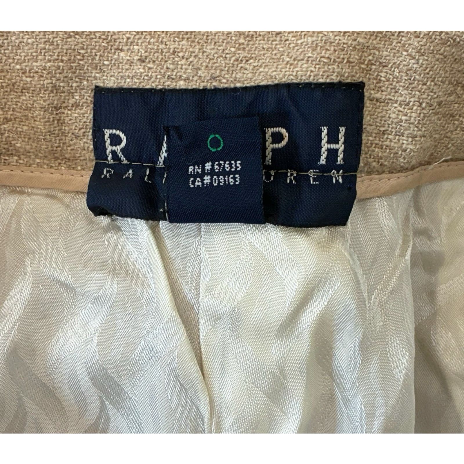 Ralph Lauren VINTAGE Ralph Lauren Dress Pants Women's Wide-Leg 4 Beige USA 90s Size 27" / US 4 / IT 40 - 4 Thumbnail