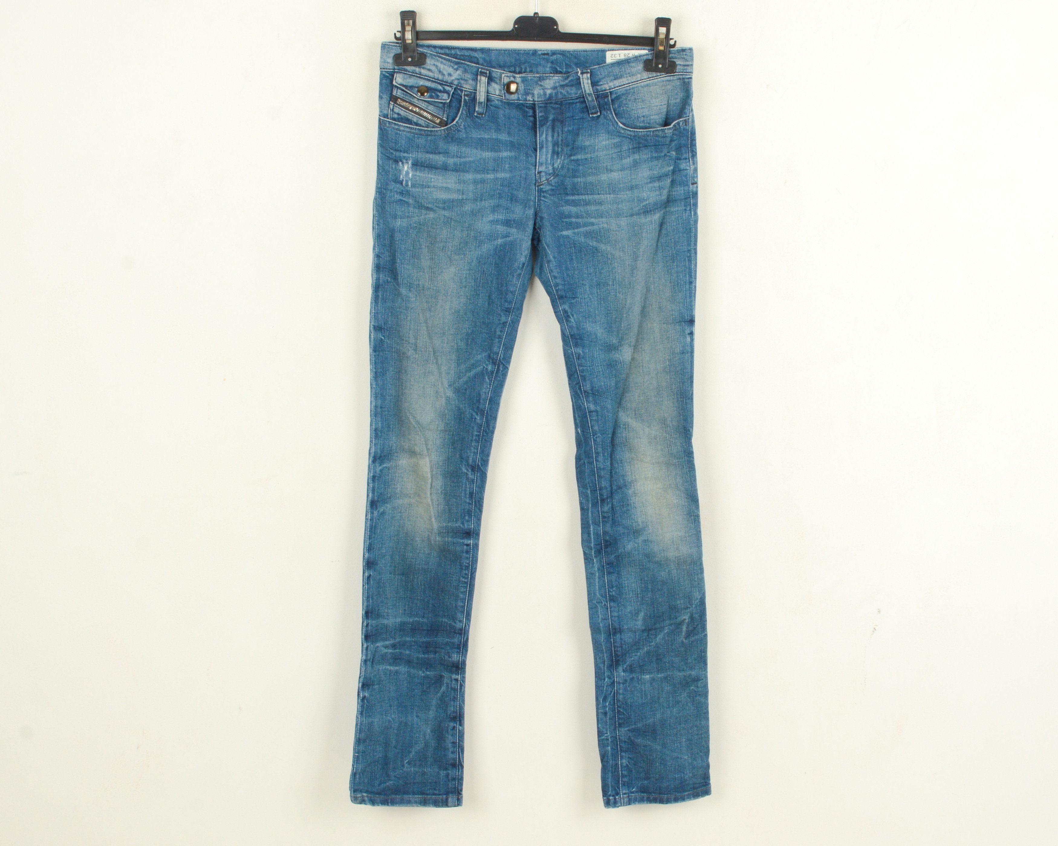 Diesel Livy Biker Stretch Women W28 L32 Jeans Straight Trousers Size 28" / US 6 / IT 42 - 1 Thumbnail