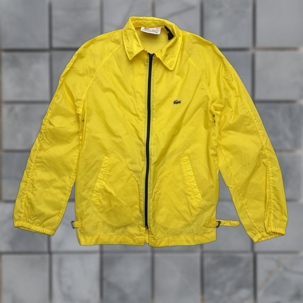 Izod VINTAGE Izod Lacoste Jacket Mens S Yellow Nylon Full Zip Windbreaker 80s Size US S / EU 44-46 / 1 - 1 Thumbnail