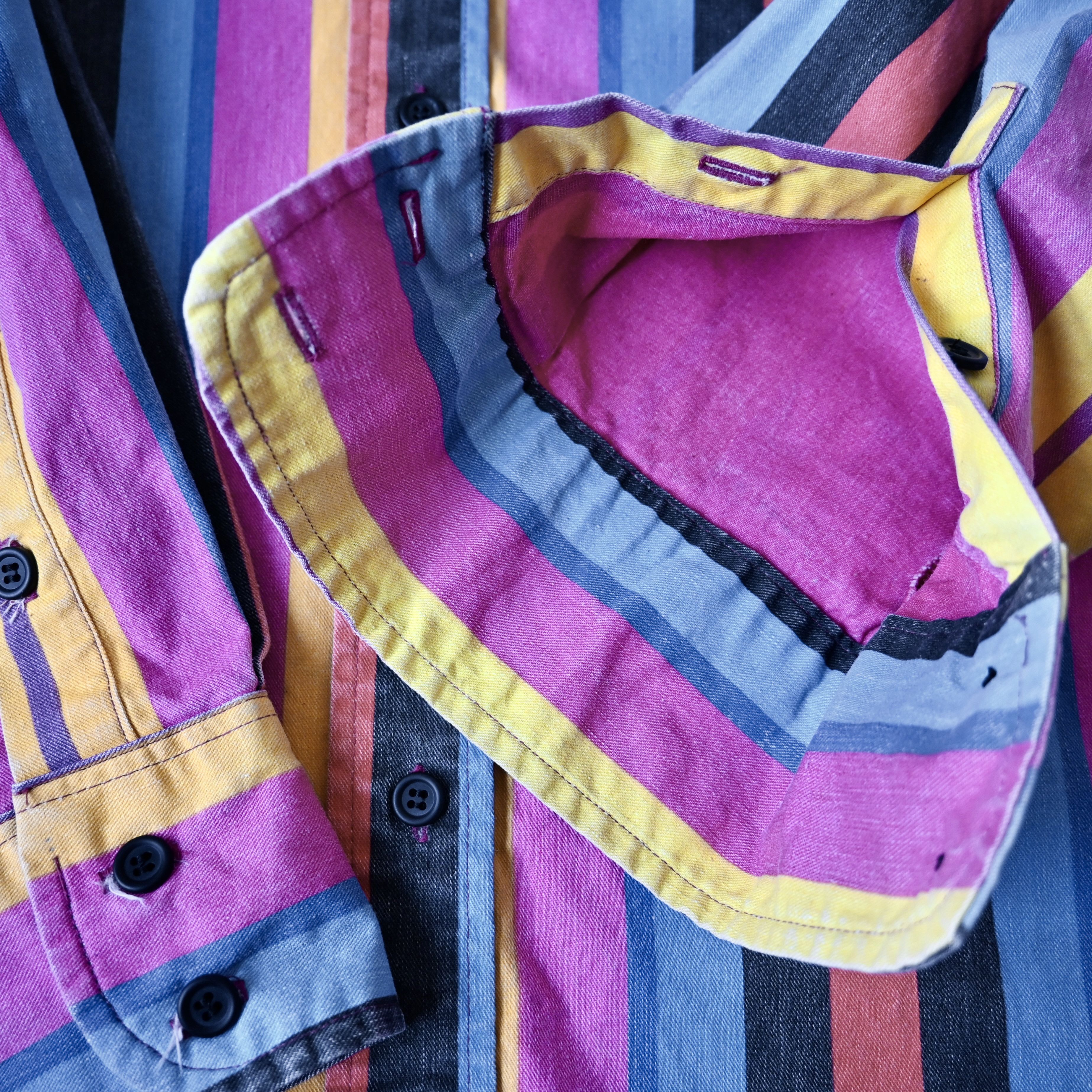 VTG 1990s Wrangler Brushpopper cape shirt multi/pink 16.5