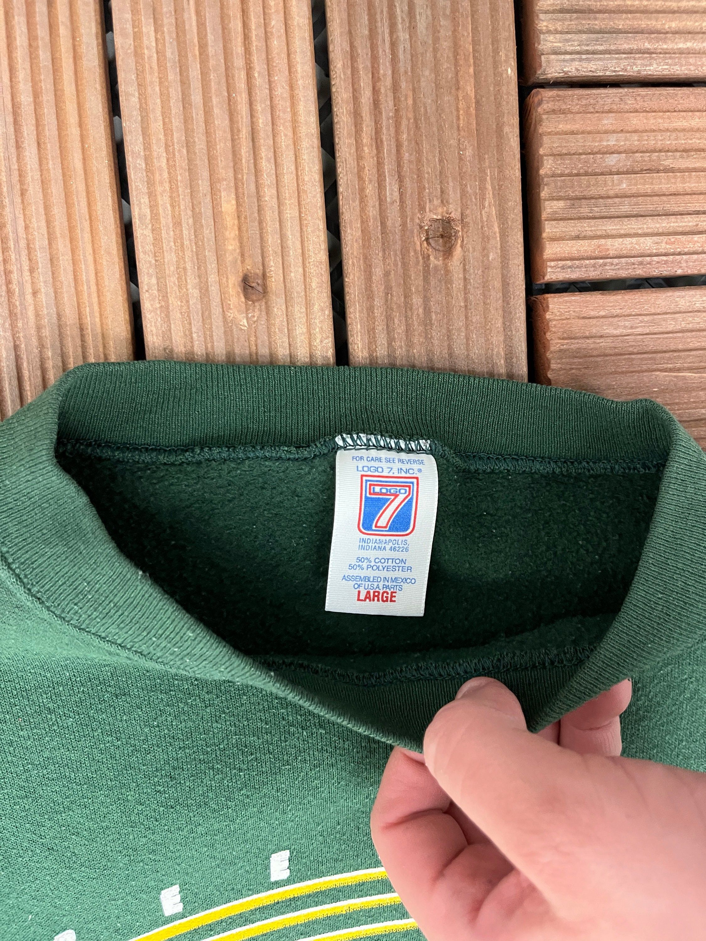 Logo 7 Green Bay Packers Vintage Green Crewneck Sweater Size US L / EU 52-54 / 3 - 6 Thumbnail