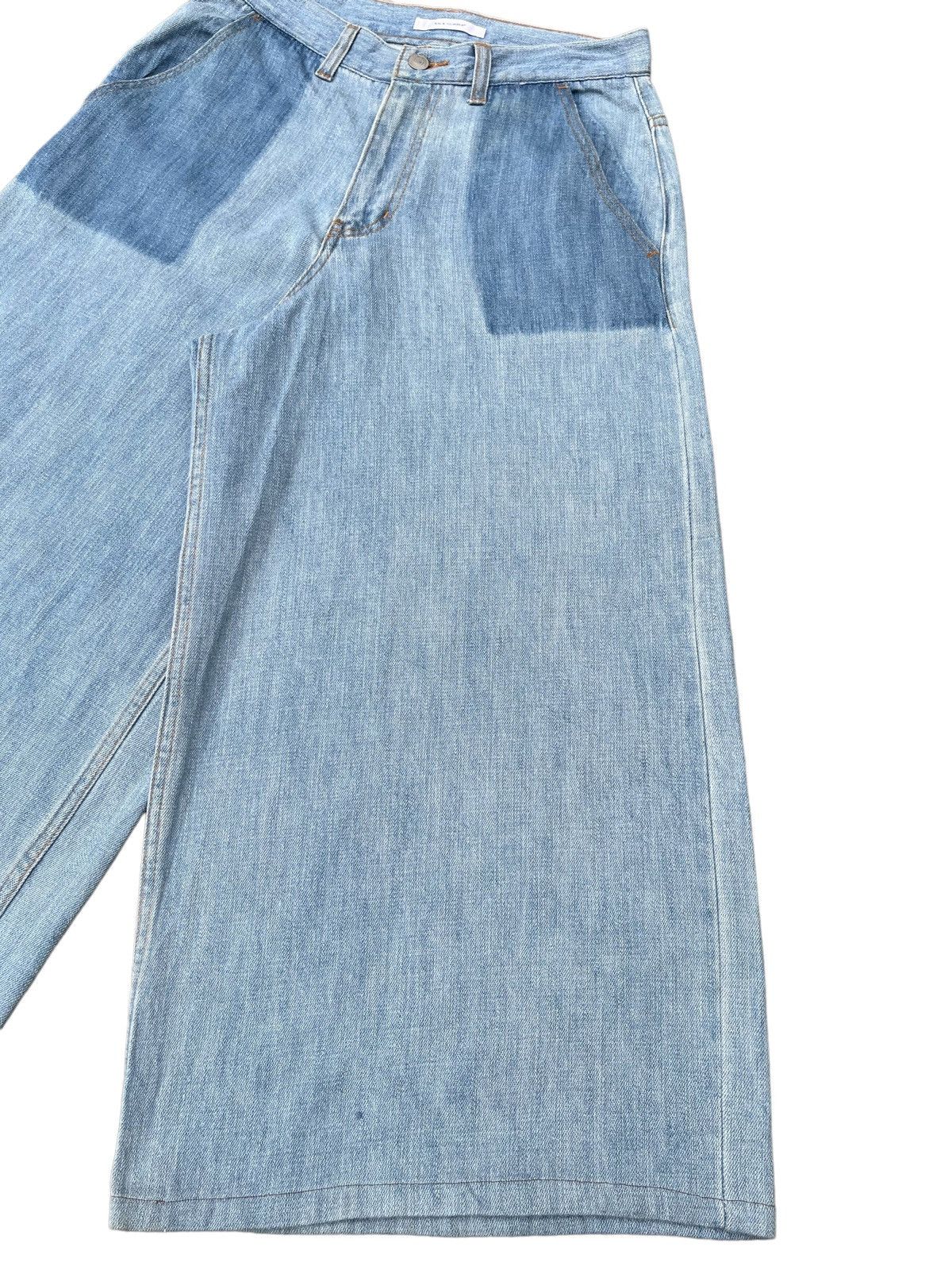 Japanese Brand Vintage Japanese Brand Light Blue Knee Length Wide Leg Jeans Size US 28 / EU 44 - 6 Thumbnail